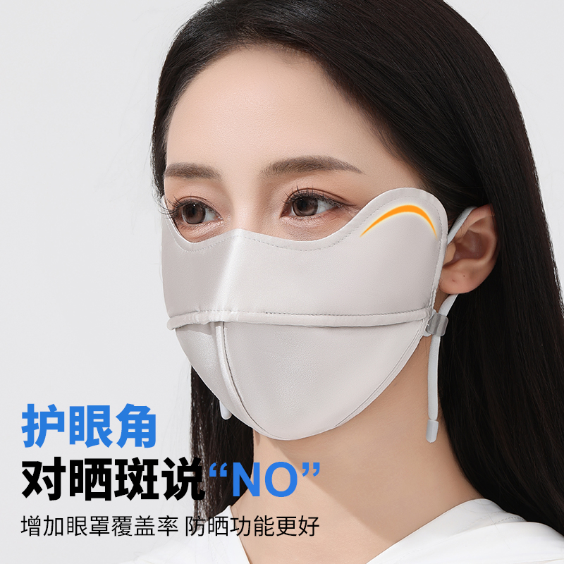 冰丝口罩/防晒口罩/防晒面罩ufp/口罩/医疗口罩白底实物图
