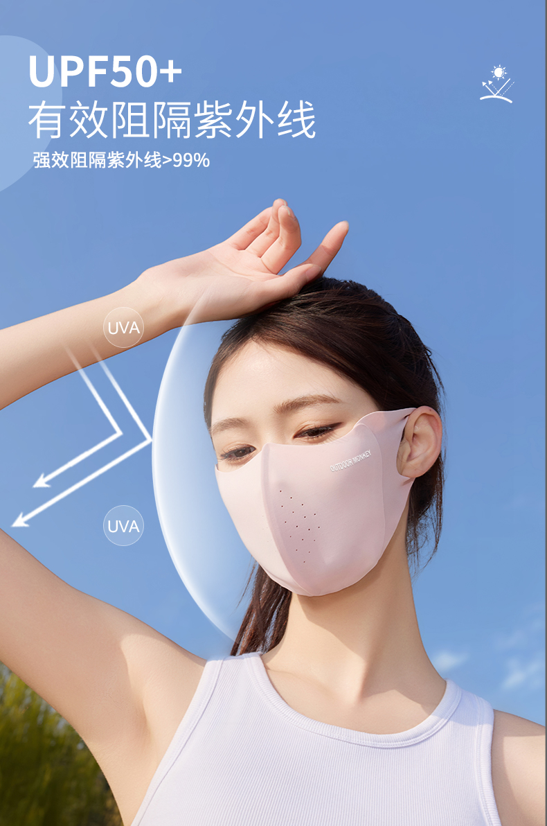 夏季防晒口罩女高颜值遮阳防紫外线防风玻尿酸立体防晒面罩批发详情3
