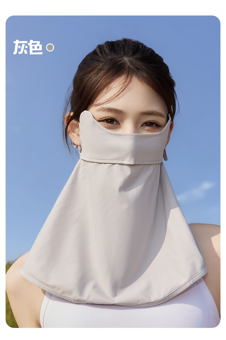 夏季冰丝防晒面罩女立体护颈一体口罩遮全脸基尼骑行开车遮阳面纱详情15