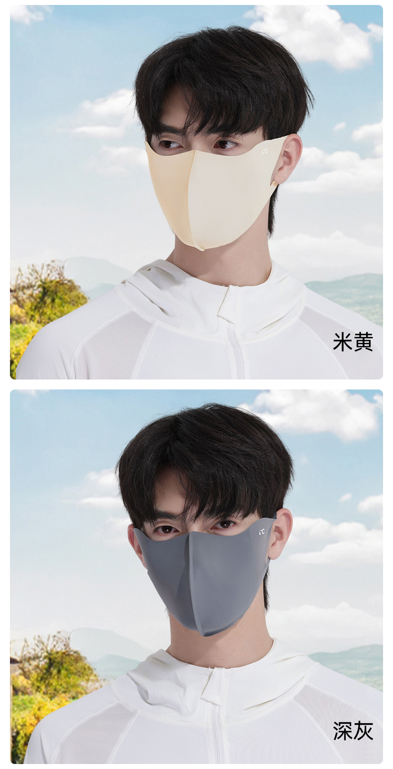 夏季防晒口罩女冰皮无痕凉感护眼角遮阳防紫外线透气冰丝防晒面罩详情10