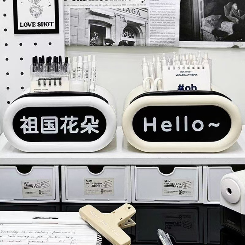 C26-0572 Desktop storage box, drawer-type student office desk, stationery rack, multi-functional pen holder Application Scenario