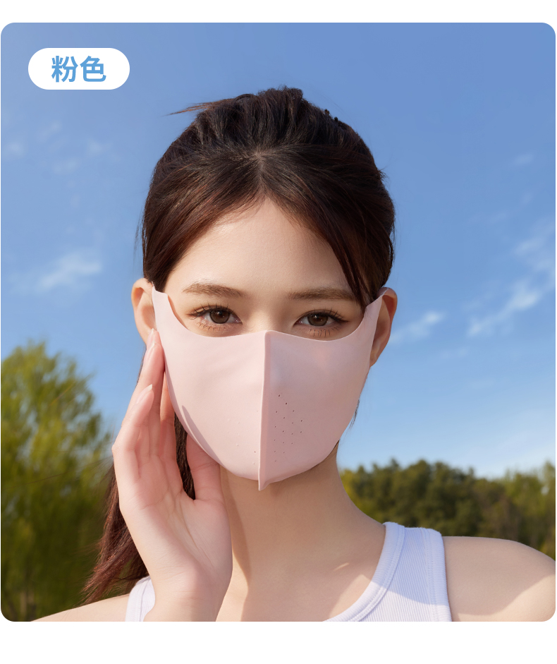 夏季新款冰丝防晒口罩男女遮阳防紫外线3D护眼角无痕立体防晒面罩详情15