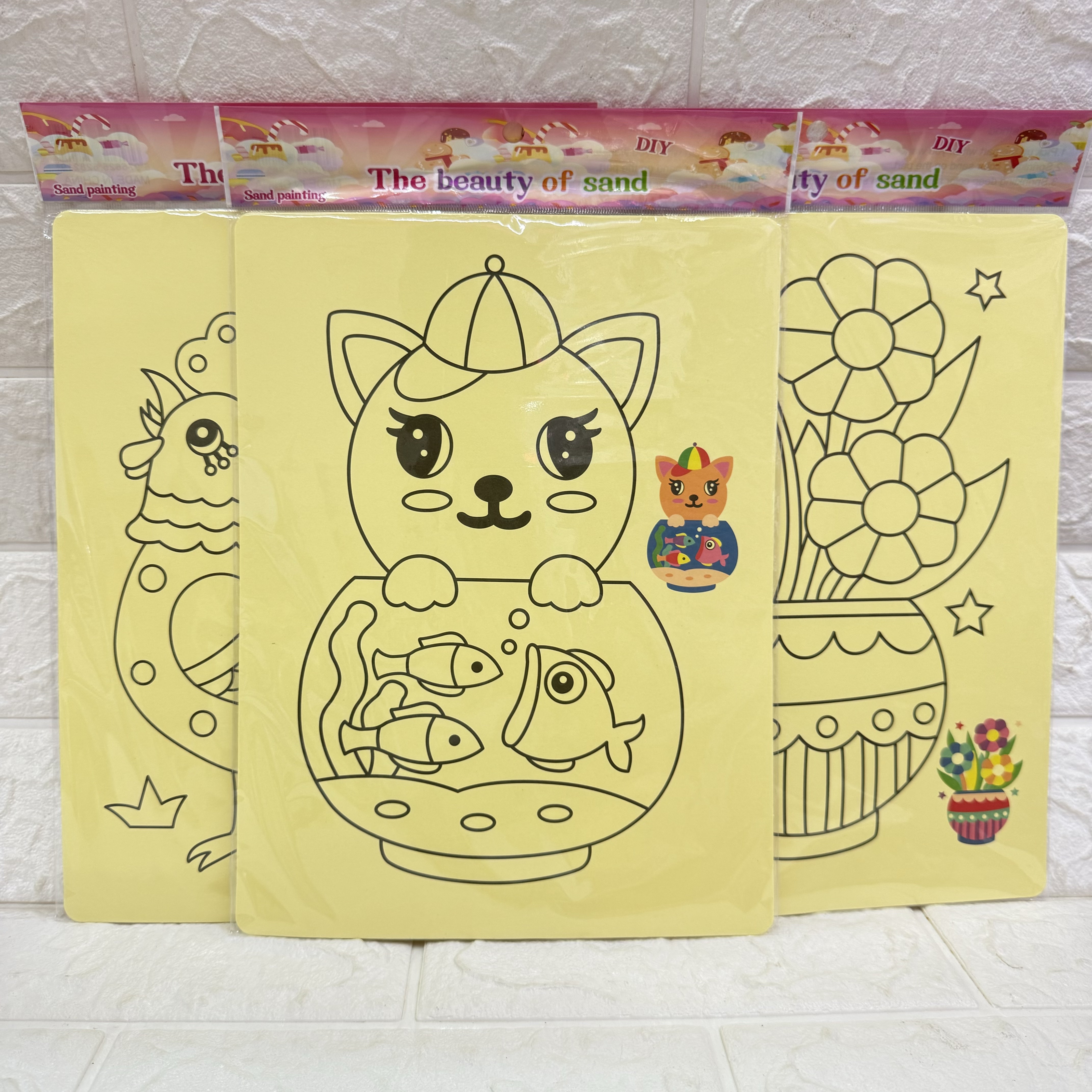 Extra-large children's sand painting diy set, hand-colored graffiti children's sand painting, large children's sand painting Specification image