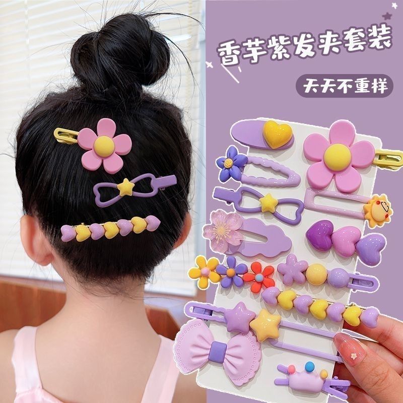 Dopamine children's hair clip, new cute baby bangs, broken hair clip, back of the head, duckbill clip, children's hair clip headwear details Picture