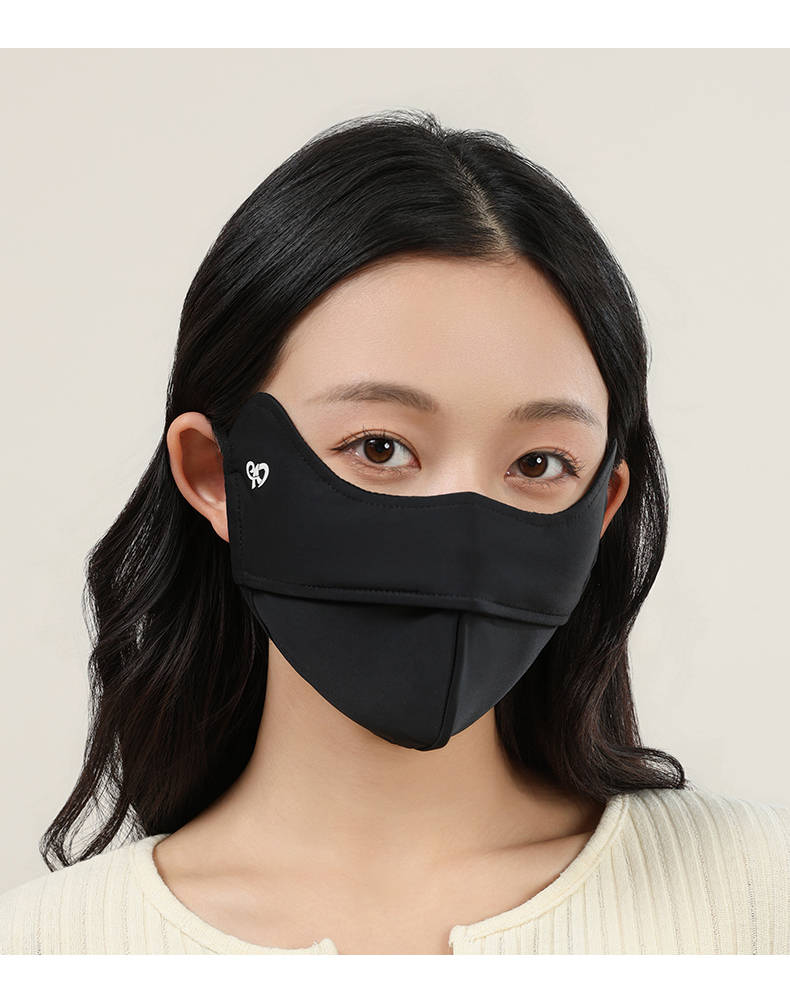 夏季防晒口罩女款高颜值锦纶5D护眼角UPF100防紫外线透气冰丝面罩详情24