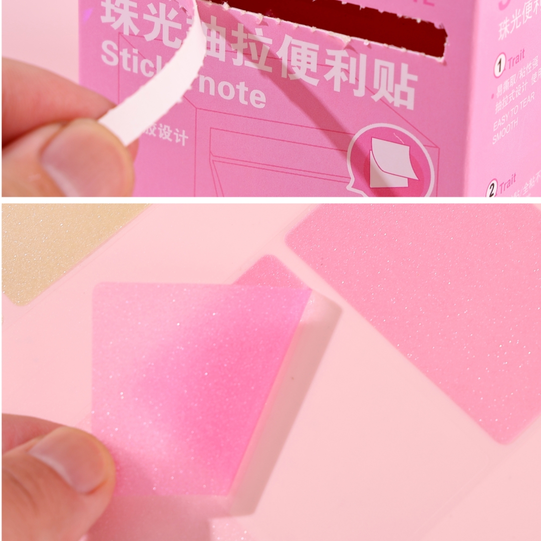 Pearlescent sticky notes, large-capacity marking expansion stickers, pull-out sticky note stickers, high appearance level, sticky Specification image