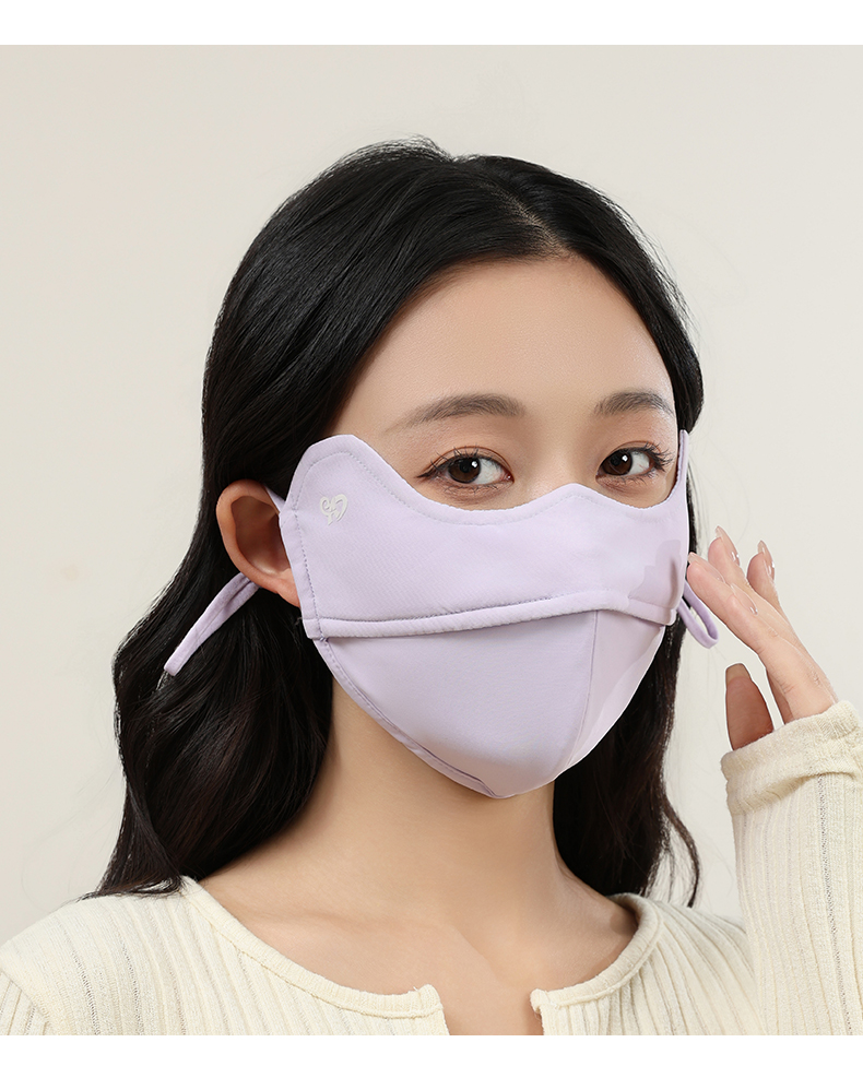夏季防晒口罩女款高颜值锦纶5D护眼角UPF100防紫外线透气冰丝面罩详情22