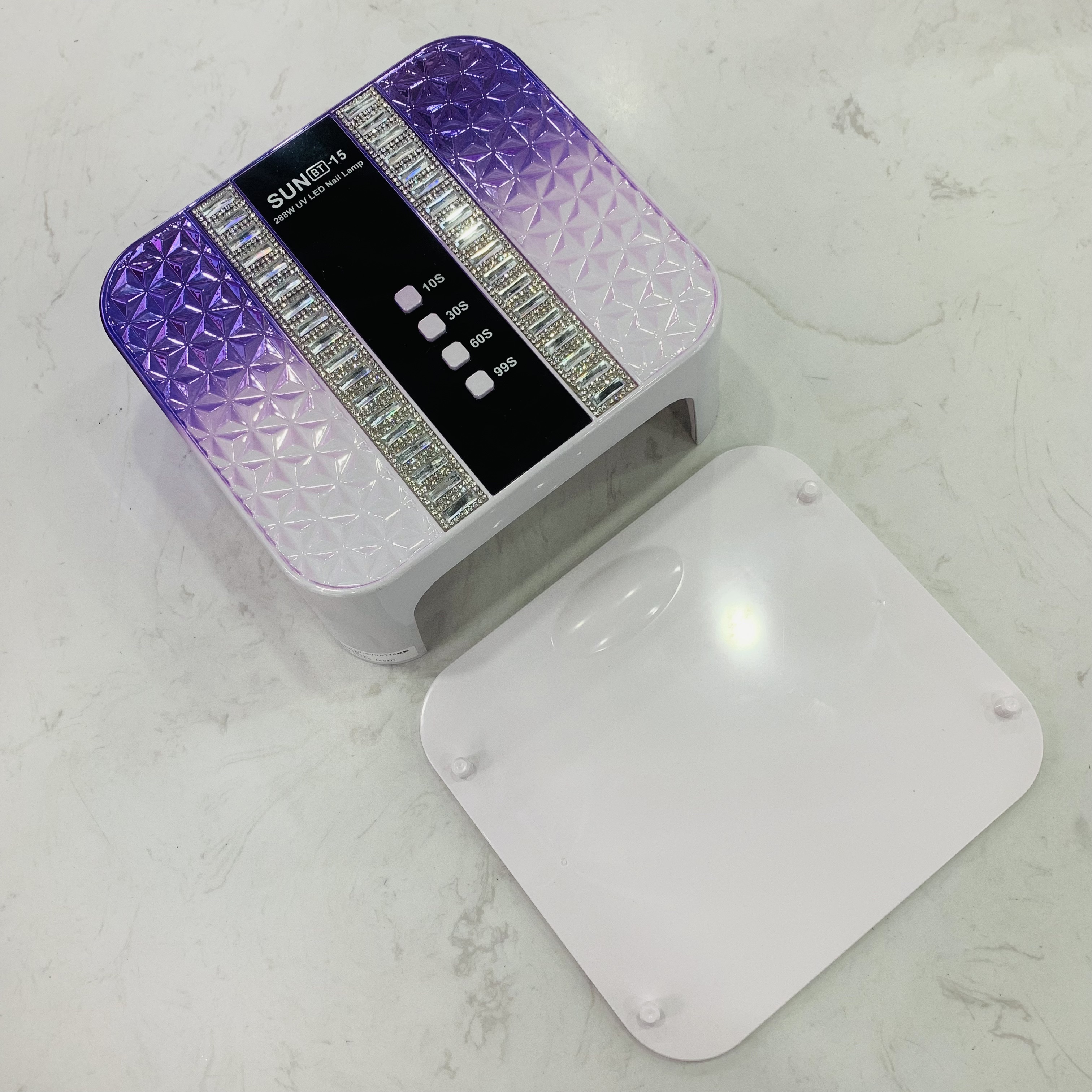 The new 288W colorful diamond nail lamp, high-power nail baking lamp and therapy lamp, with intelligent sensing and four timing Settings details Picture