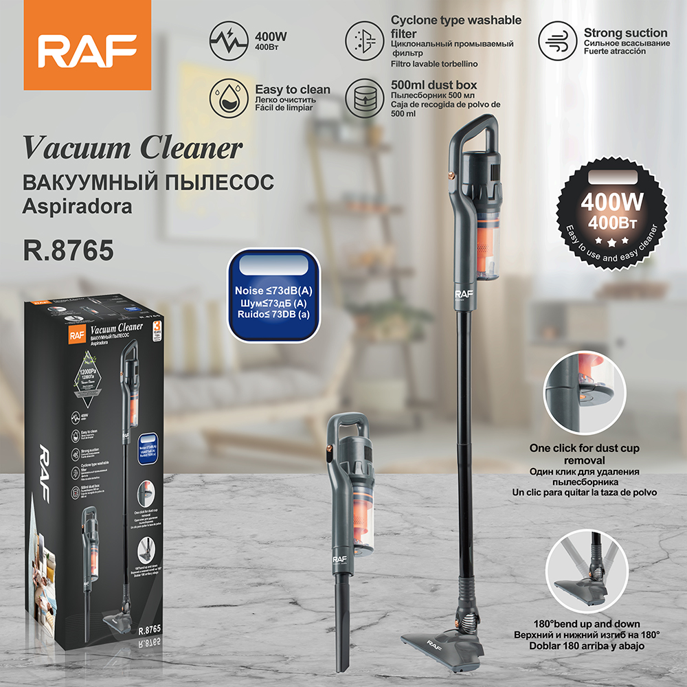 RAF European standard cross-border two-in-one household high-suction power wired vacuum cleaner, household handheld high-power vacuum main unit full figure