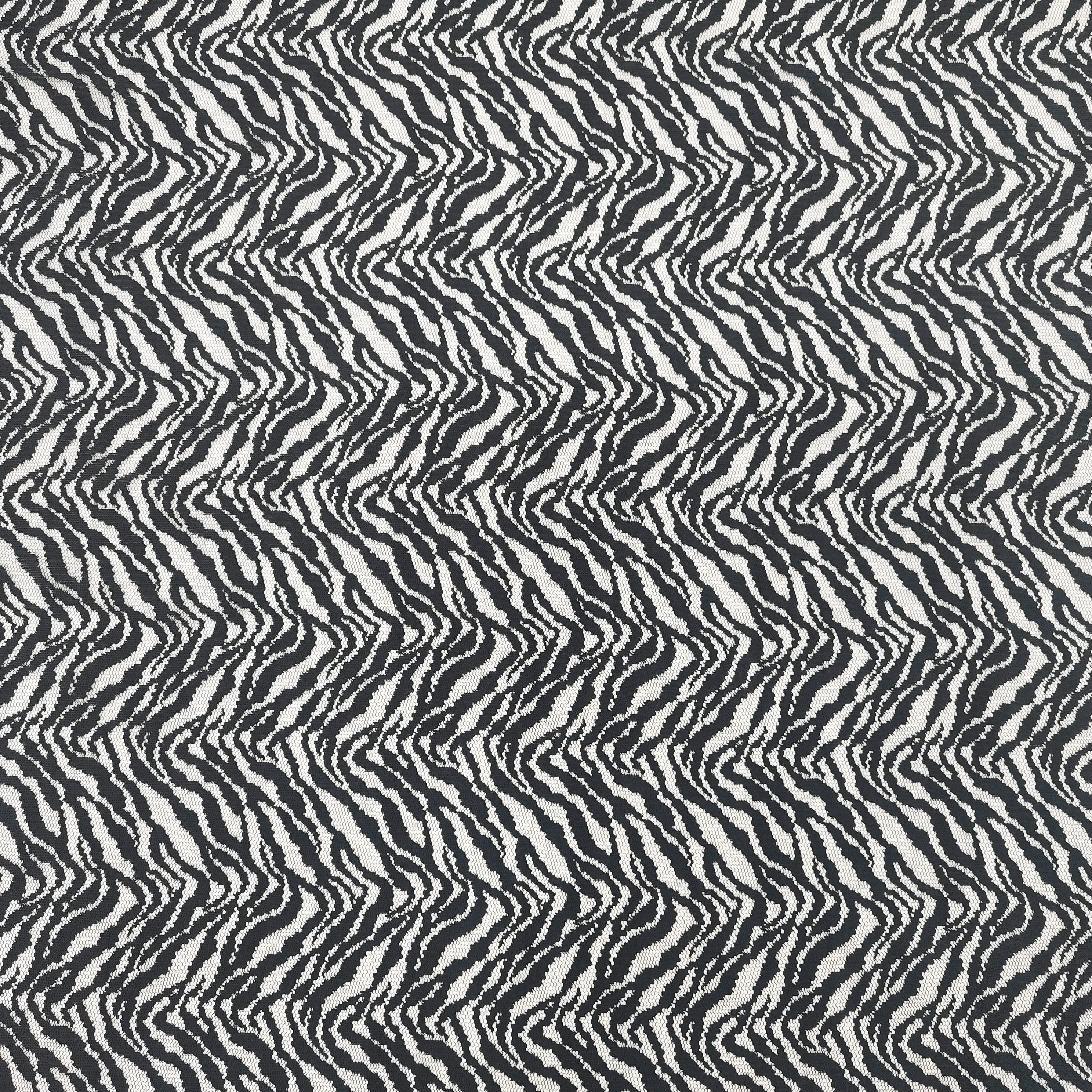 Cross-border best-selling zebra-patterned lace fabric, beach blouse fabric, foreign trade clothing fabric material, polyester non-elastic fabric, fashionable clothing accessories