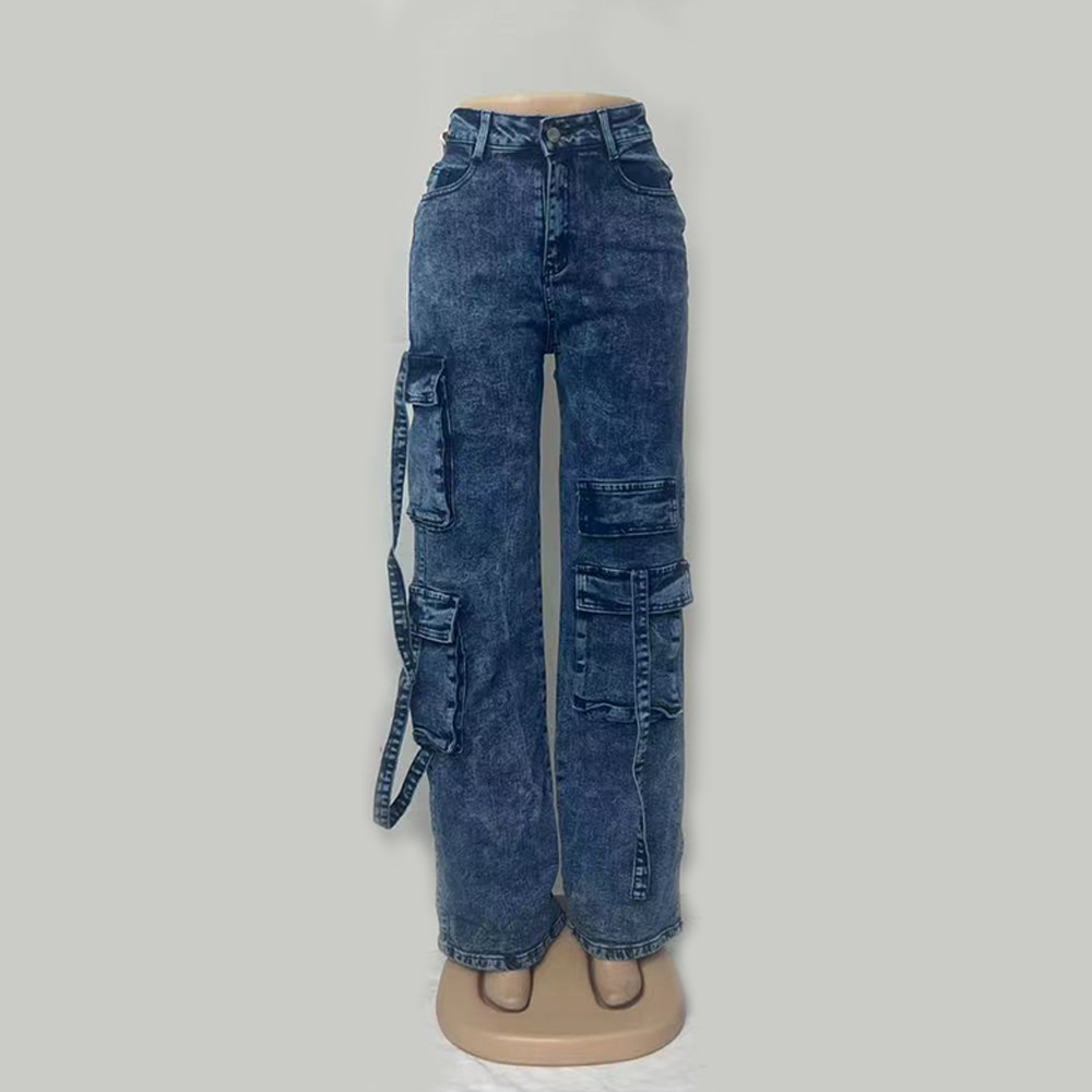 Nuevos jeans de mujer pierna ancha cintura alta estilo versátil pantalones de mujer de moda Specification image