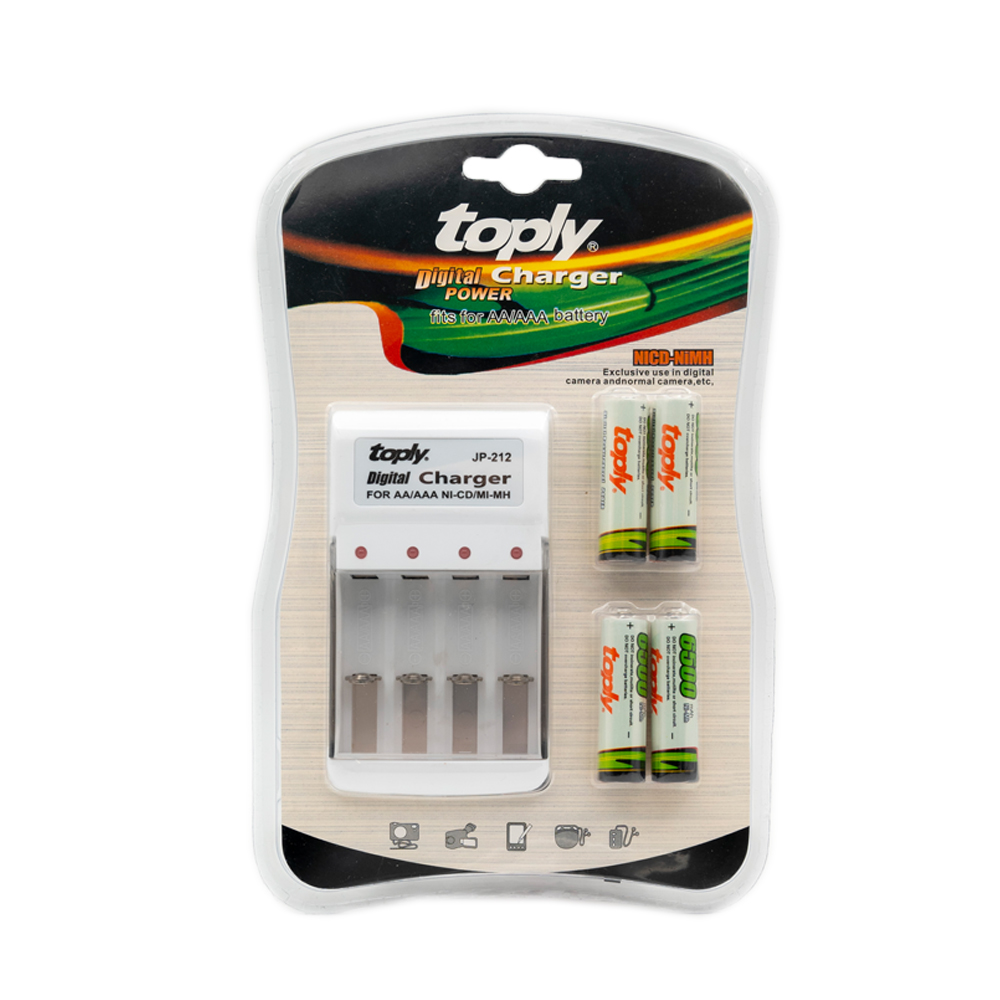 toply212 charger 5th 7th battery pack 1.2V nickel-metal hydride rechargeable battery AA AAA toy battery piece Zhejiang Item Picture