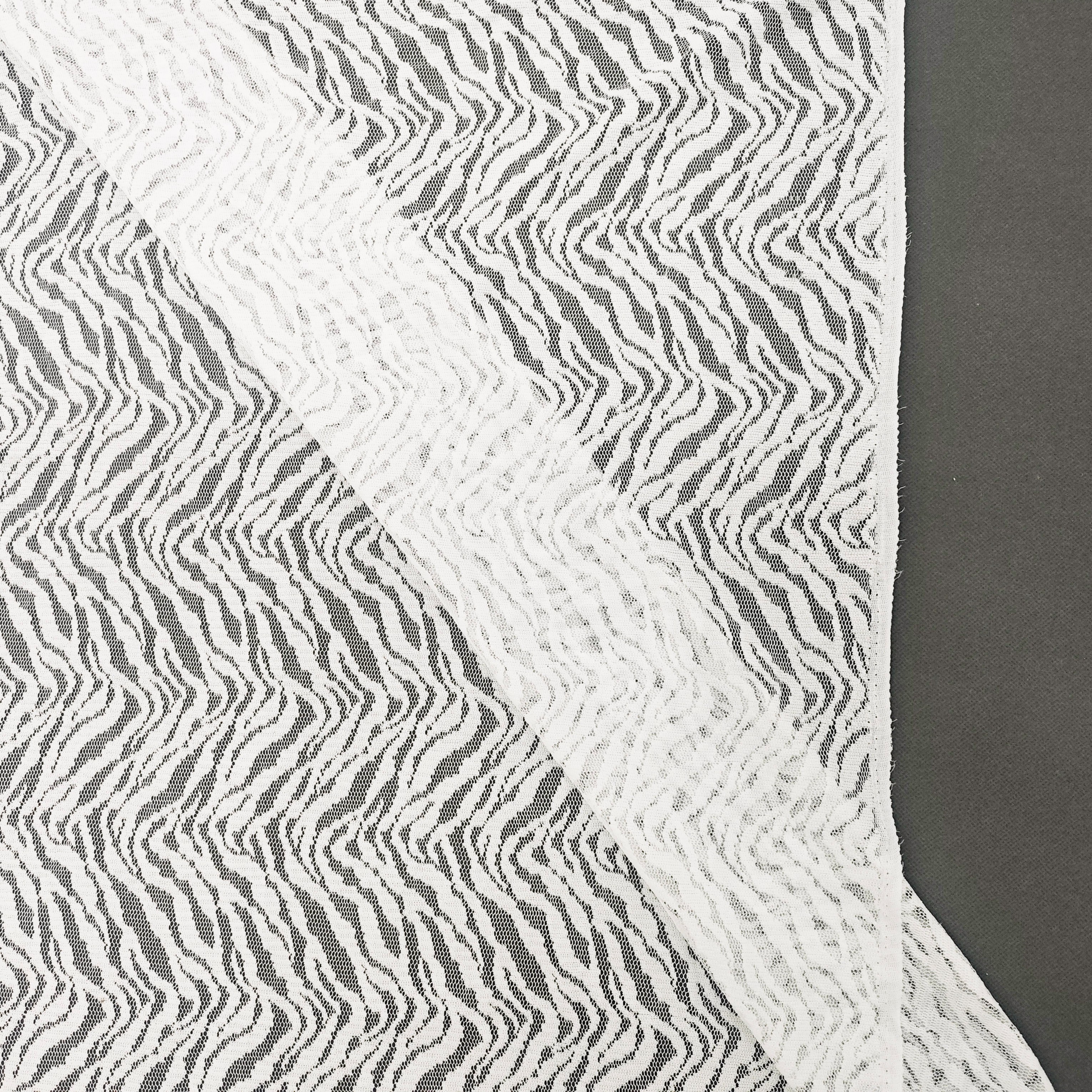 Cross-border best-selling zebra-patterned lace fabric, beach blouse fabric, foreign trade clothing fabric material, polyester non-elastic fabric, fashionable clothing accessories pic 2