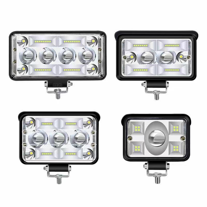 Automobile and truck led diffused light integrated laser cannon lens spotlight 12v24v General truck work light square lamp full figure