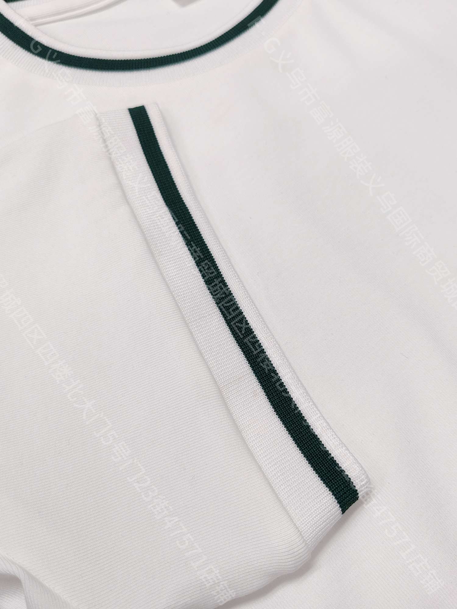 Cross-border color-blocked threaded collar round neck T-shirt custom new short-sleeved T-shirt for both men and women, fashionable and casual T-shirt for both men and women, simple and comfortable short-sleeved trendy T-shirt detail image 7