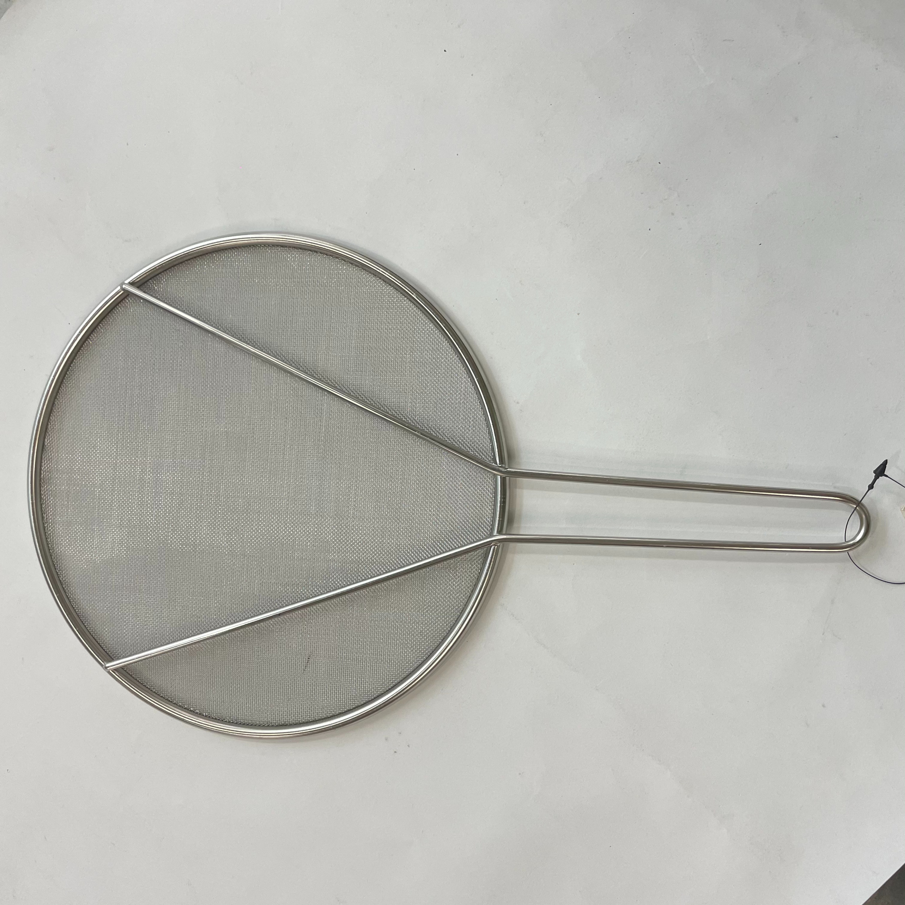 Handle explosion-proof net stainless steel oil splash-proof pot lid, round kitchen household with handle oil explosion net leakage splash-proof net oil separator water cover Item Picture