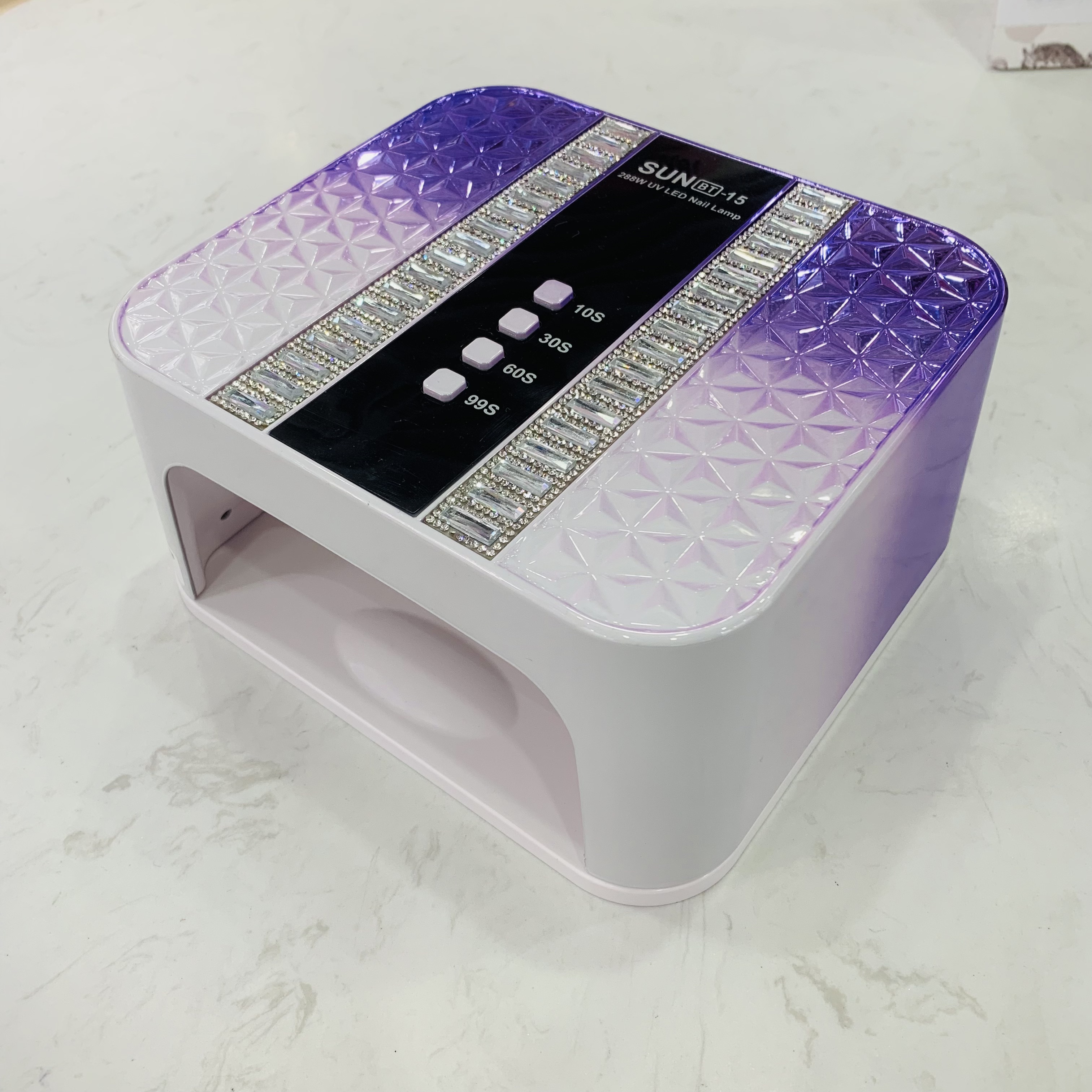 The new 288W colorful diamond nail lamp, high-power nail baking lamp and therapy lamp, with intelligent sensing and four timing Settings Specification drawing