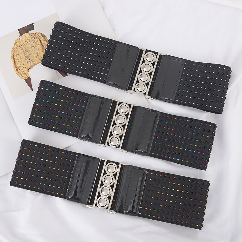 The black belt women's dress is versatile in decoration and exudes a high-end summer vibe. The corset and elastic waist seal women's dress cinches the waist full figure