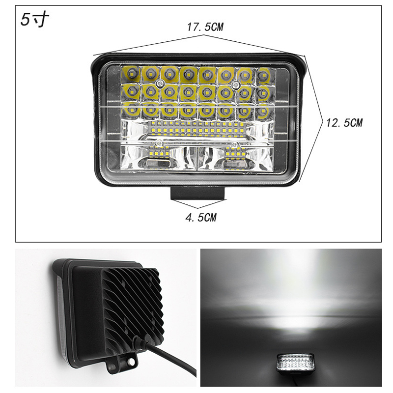 General-purpose LED square lights for automobiles, truck headlights, work lights, 3-inch, 4-inch, 5-inch, 7-inch, 9-inch large field of view square lights Application Scenario