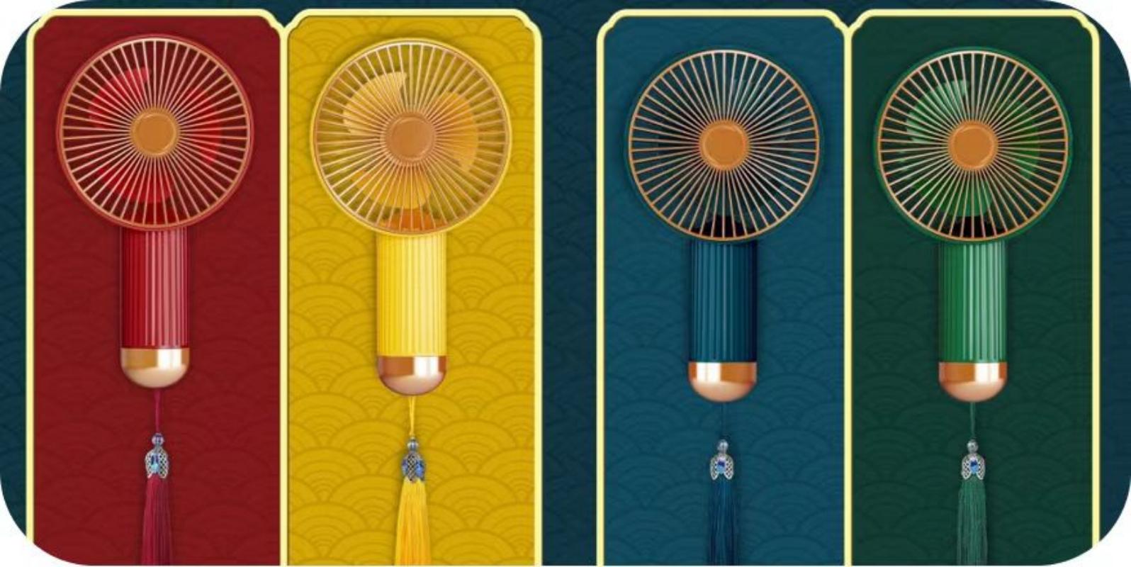 国潮手持小风扇风usb充电迷你型桌面便携式随身电扇