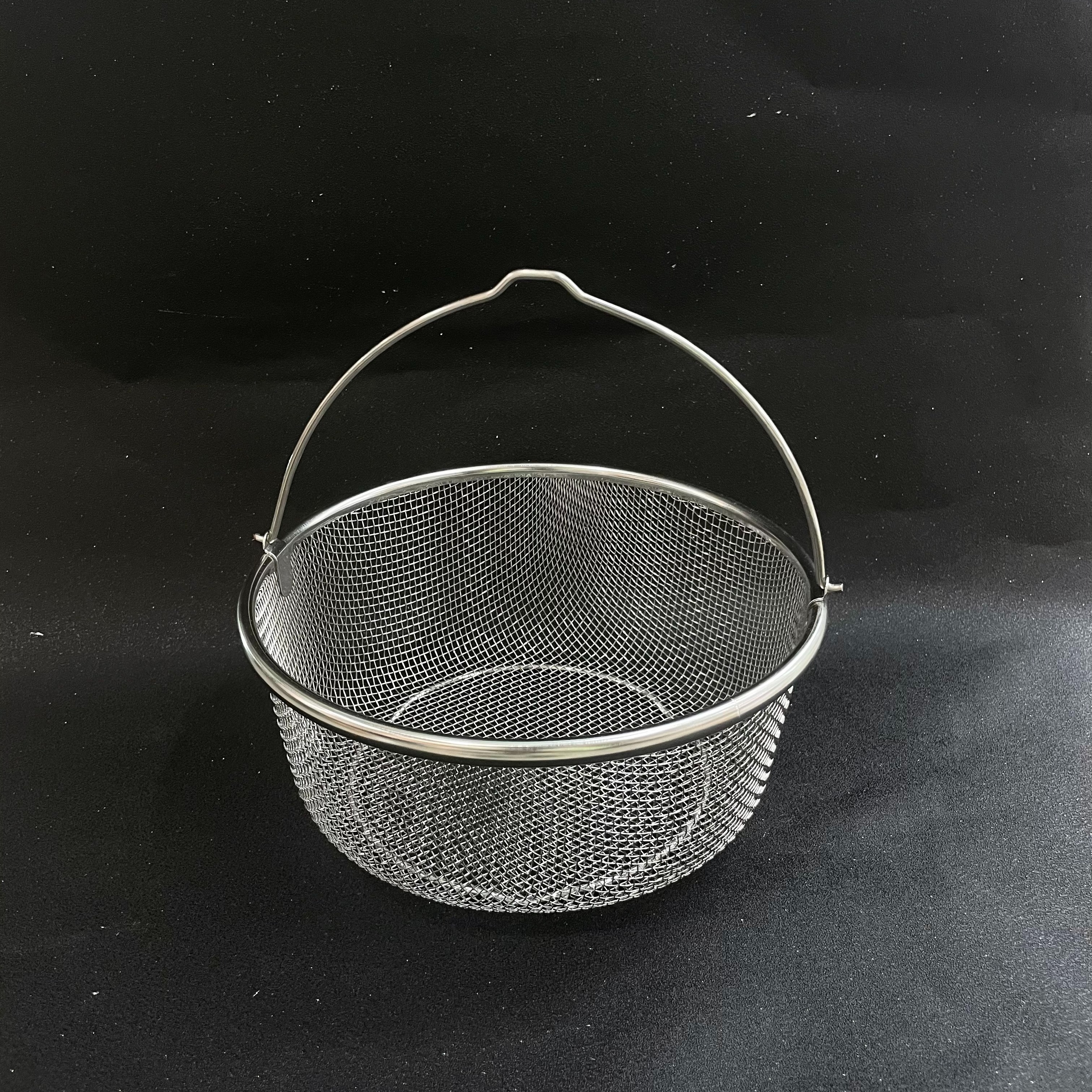 19CM提手篮油炸篮提手滤油篮304不锈钢提手篮迷你篮