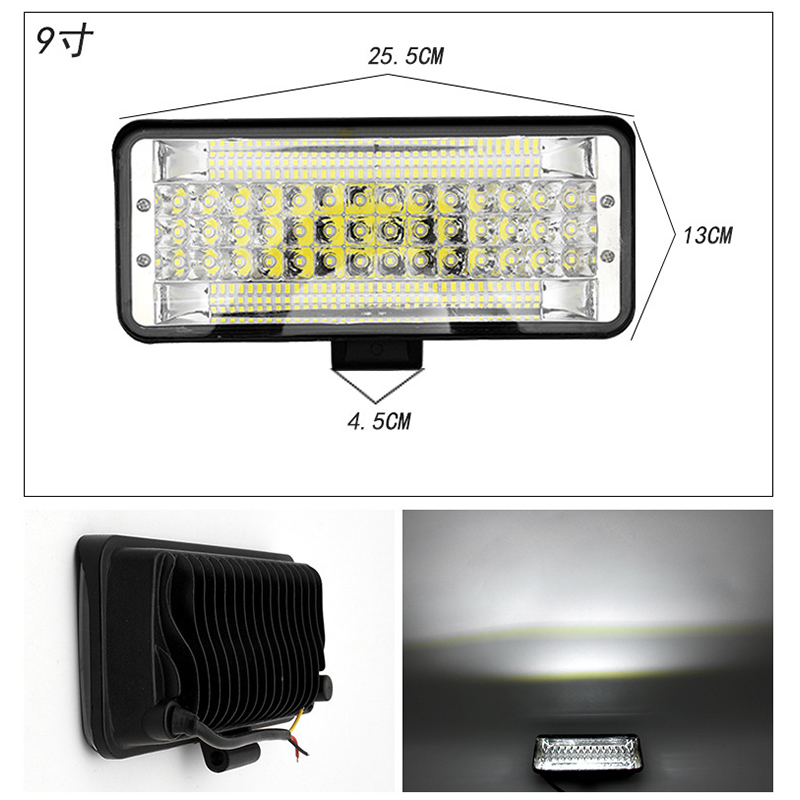 General-purpose LED square lights for automobiles, truck headlights, work lights, 3-inch, 4-inch, 5-inch, 7-inch, 9-inch large field of view square lights details Picture