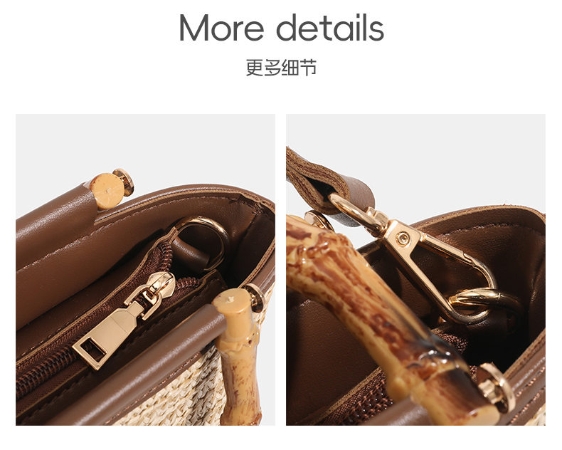 2025年新款女士手提包时尚度假风斜跨女包度假逛街都合适装手机钥匙口红一包搞定详情8