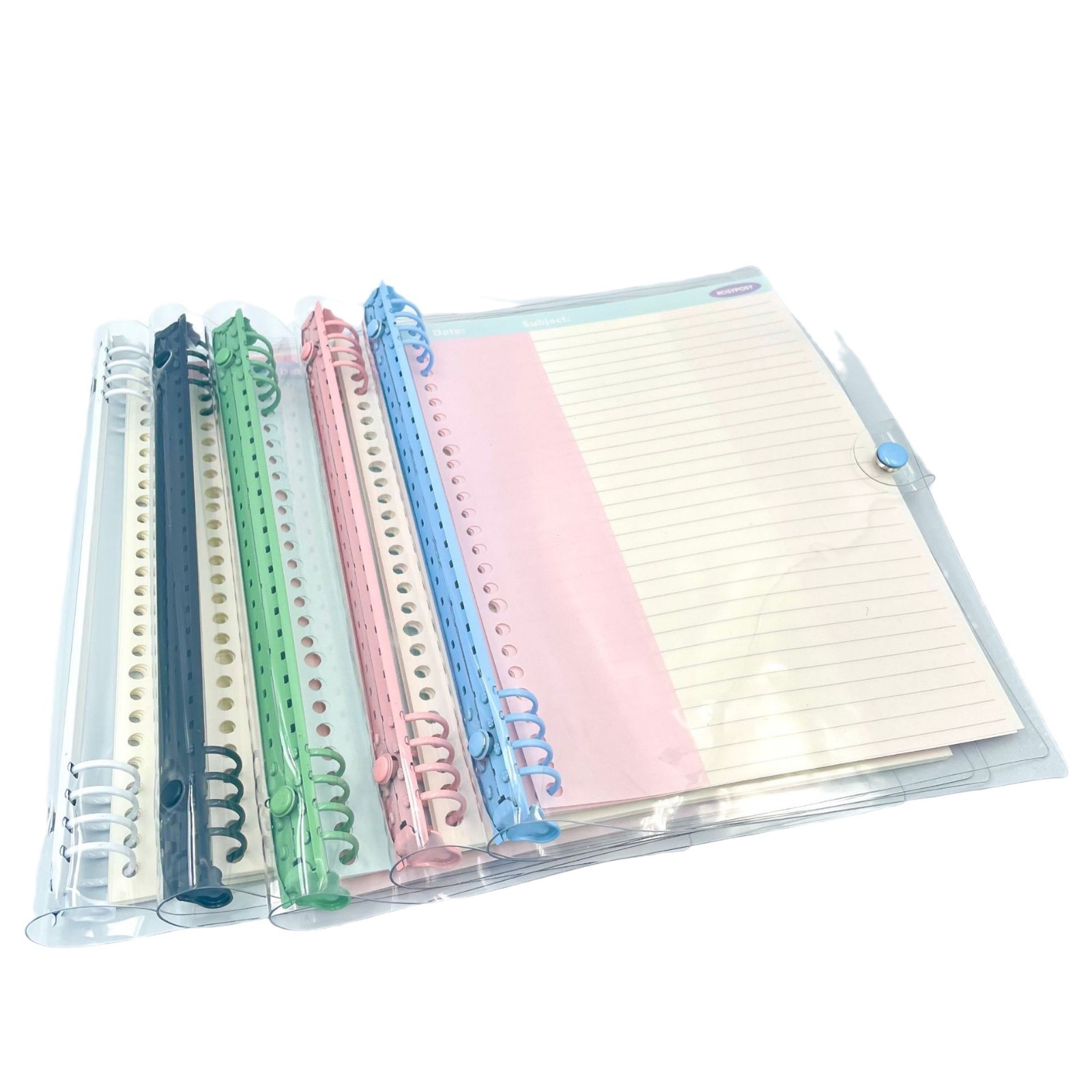PVC transparent B5 binder planner, 8-hole binder, color binder, DIY office and study planner Item Picture