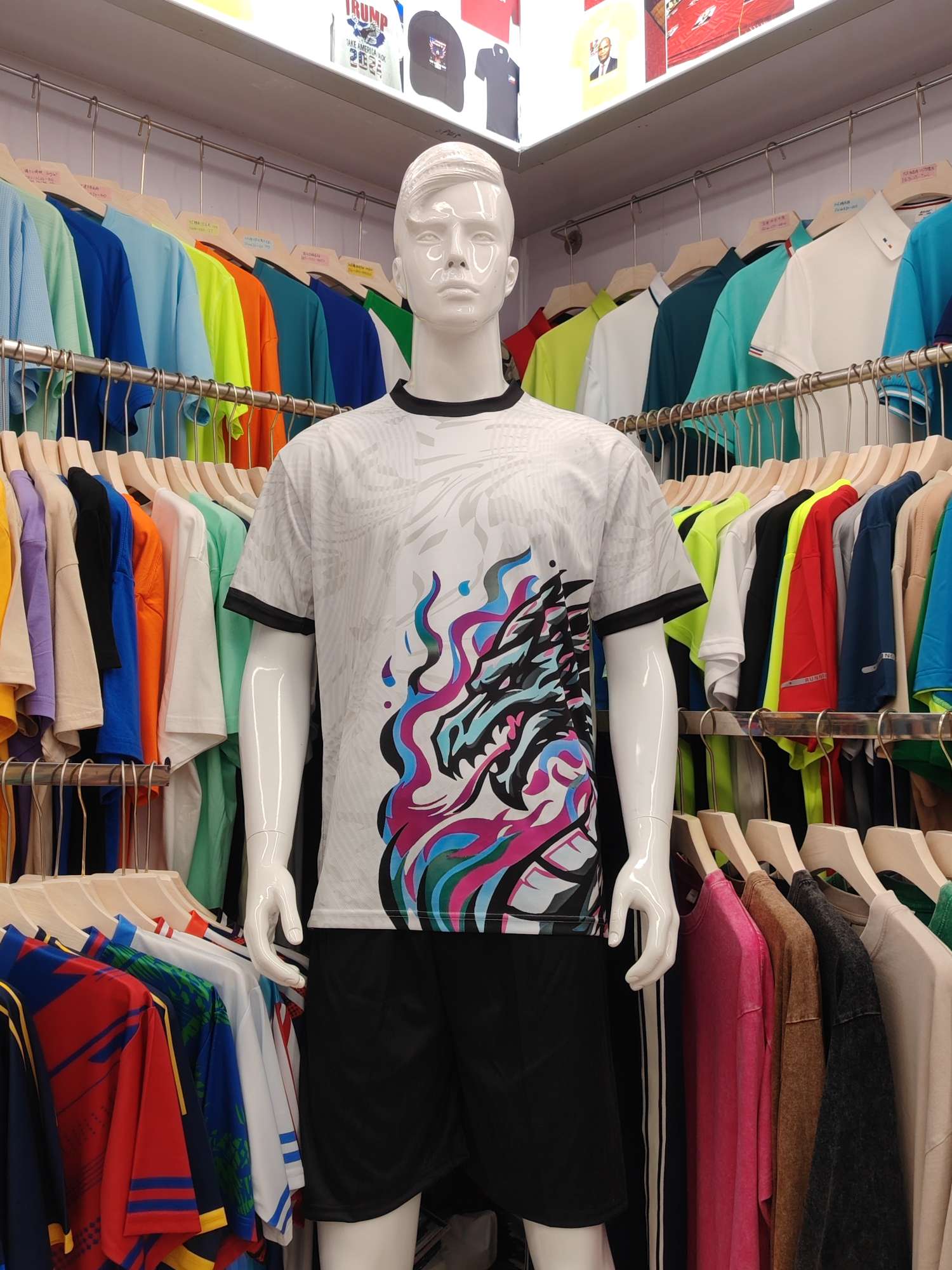 Cross-border sportswear, high-grade mesh breathable fabric, full-body printed sportswear, breathable and sweat-absorbing professional sports outdoor training sportswear, high-elasticity breathable and comfortable sportswear customization FG1612-9 detail image 1