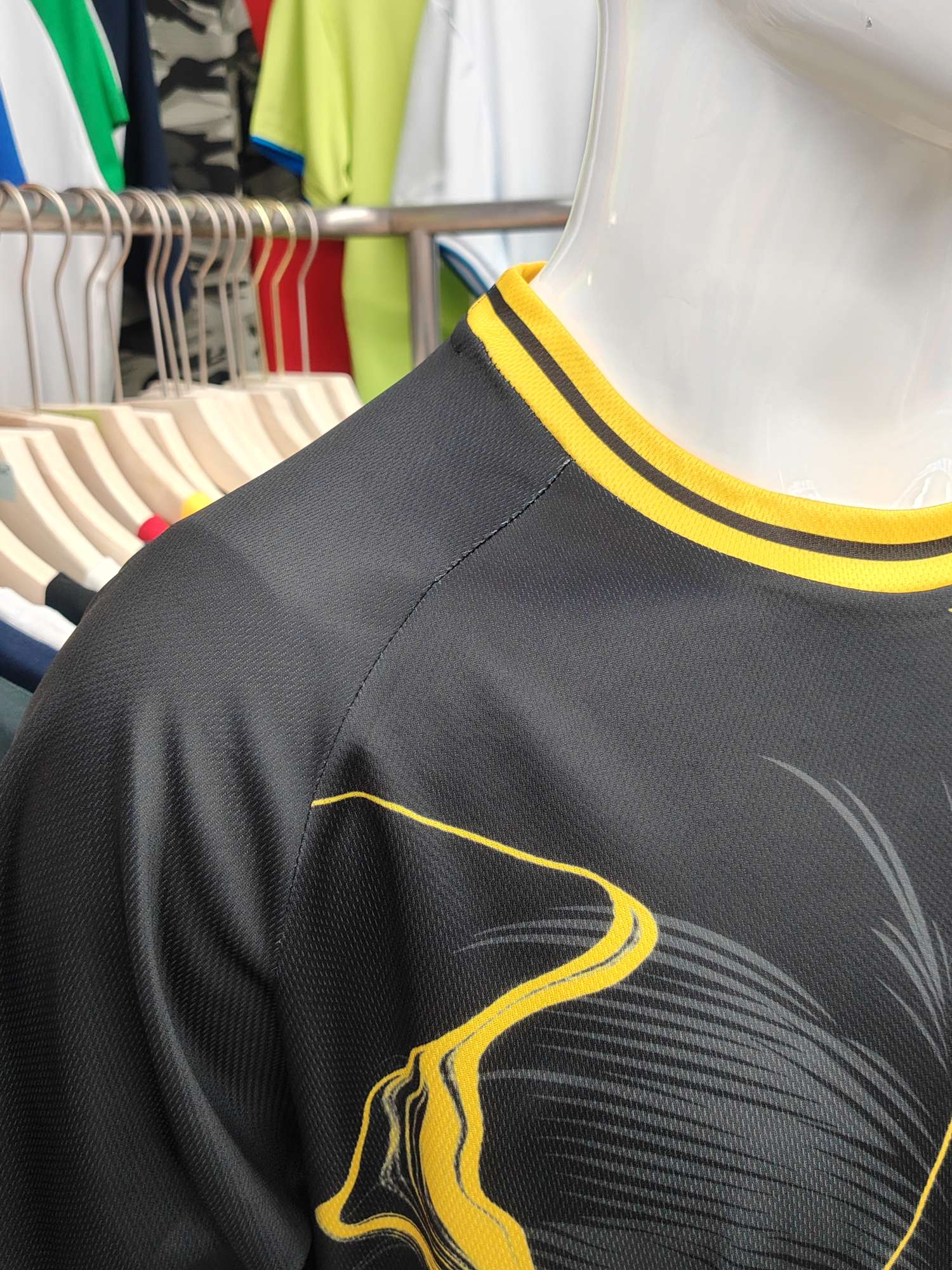 Cross-border sportswear, high-grade mesh breathable fabric, full-body printed sportswear, breathable and sweat-absorbing professional sports outdoor training sportswear, high-elasticity breathable and comfortable sportswear customization FG1612-10 detail image 6