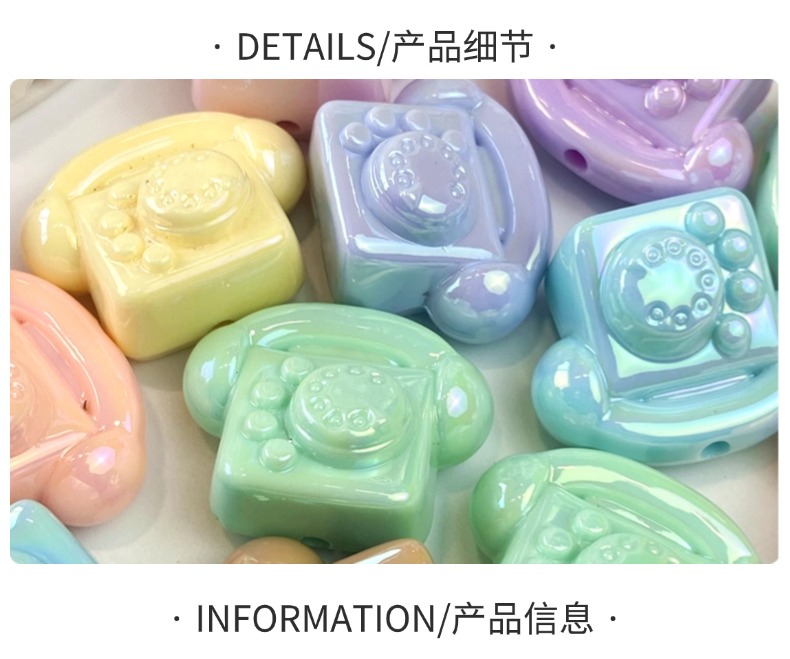Acrylic milk series uv retro phone diy accessories, mobile phone pendant/accessory material accessories pic 2