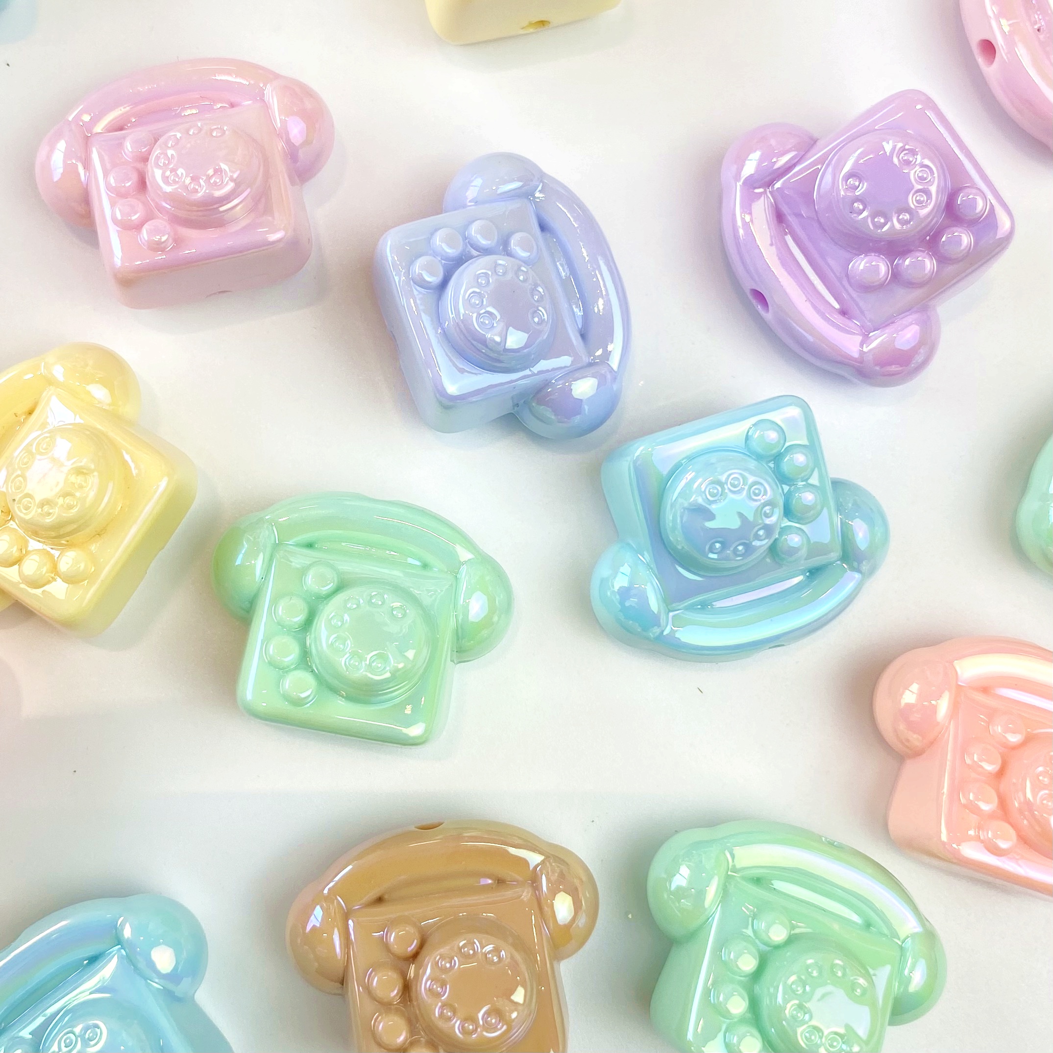 Acrylic milk series uv retro phone diy accessories, mobile phone pendant/accessory material accessories Specification image