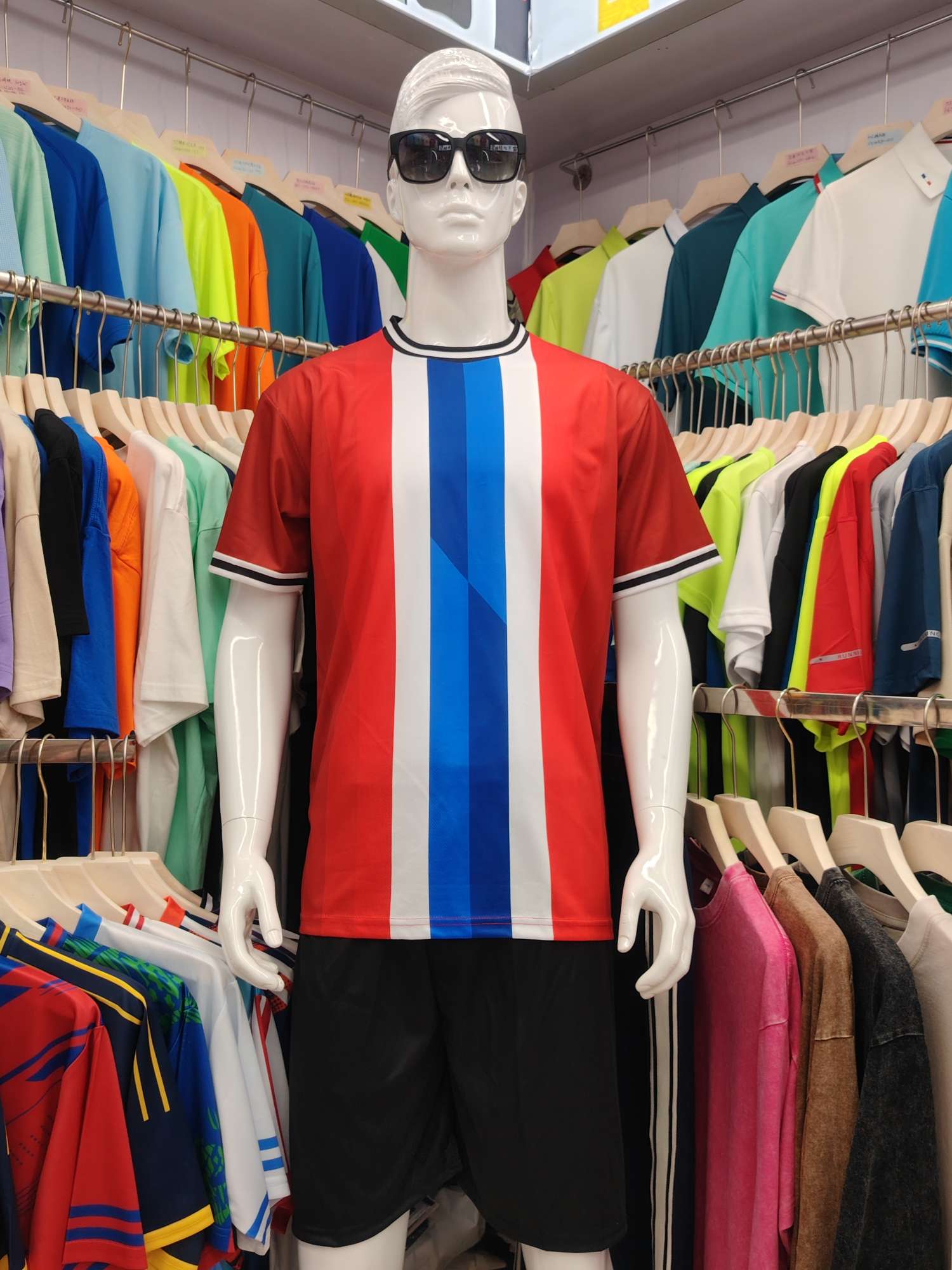 Cross-border sportswear, high-grade mesh breathable fabric, full-body printed sportswear, breathable and sweat-absorbing professional sports outdoor training sportswear, high-elasticity breathable and comfortable sportswear customization FG1612-11 detail image 1