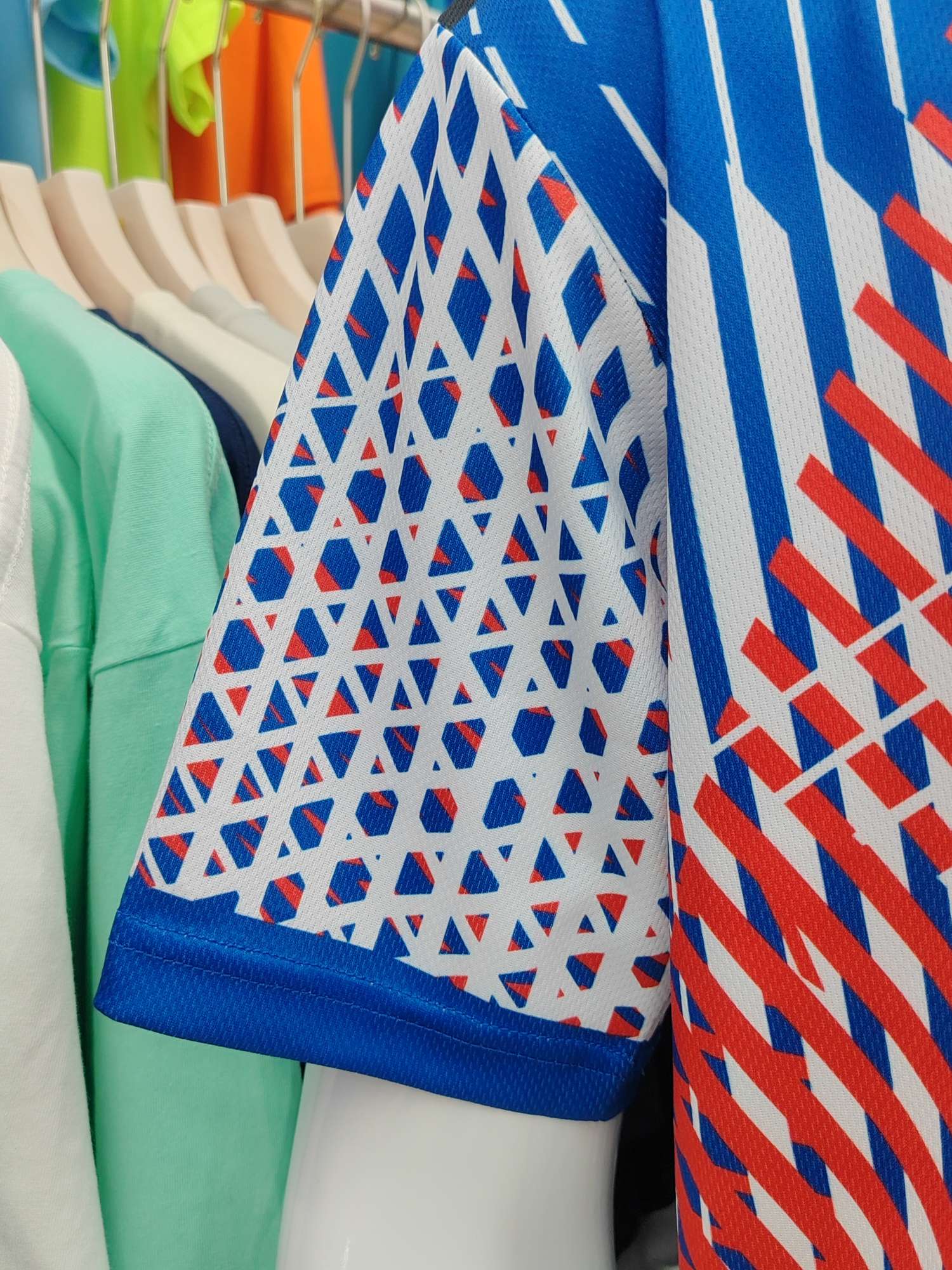 Cross-border sportswear, high-grade mesh breathable fabric, full-body printed sportswear, breathable and sweat-absorbing professional sports outdoor training sportswear, high-elasticity breathable and comfortable sportswear customization FG1612-7 detail image 6