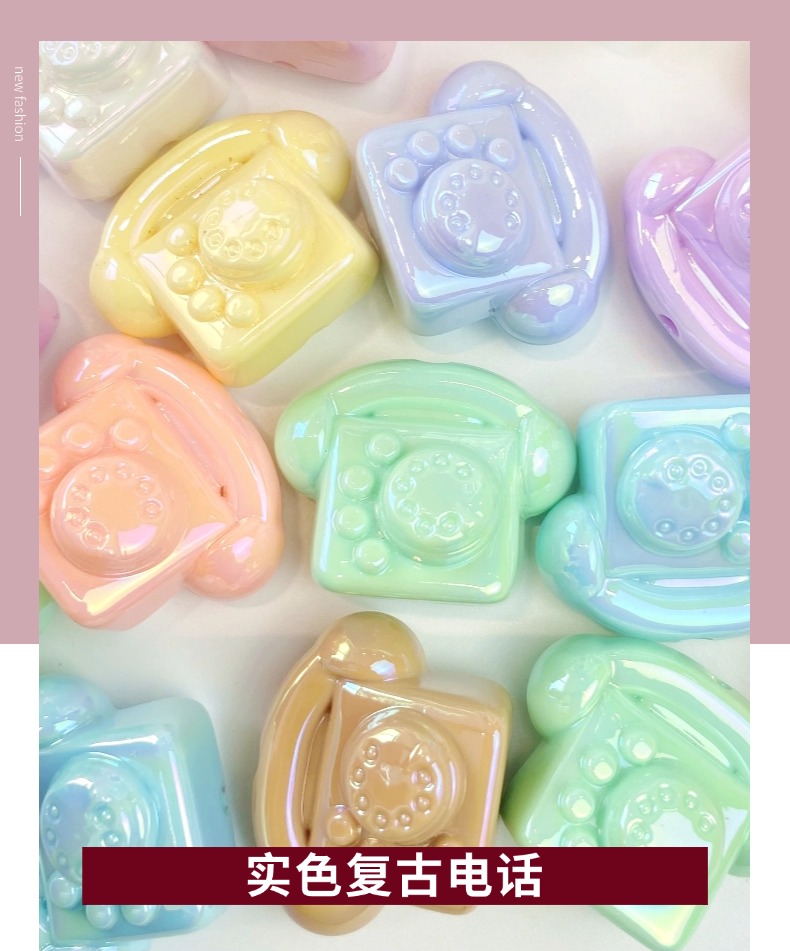 Acrylic milk series uv retro phone diy accessories, mobile phone pendant/accessory material accessories pic 1