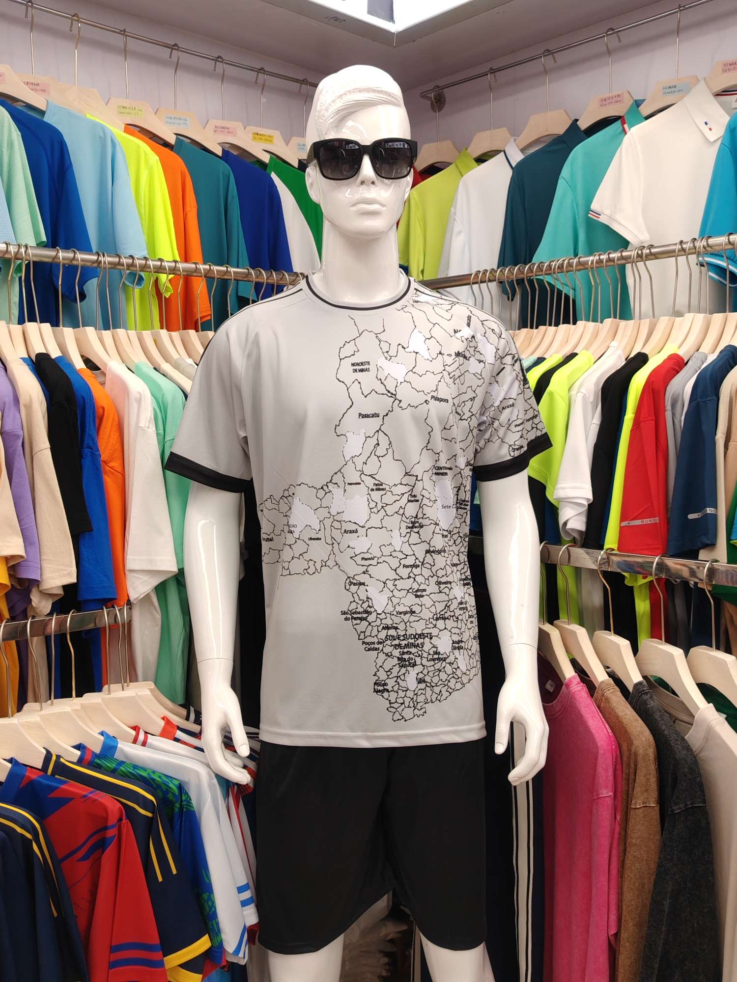 Cross-border sportswear, high-grade mesh breathable fabric, full-body printed sportswear, breathable and sweat-absorbing professional sports outdoor training sportswear, high-elasticity breathable and comfortable sportswear customization FG1612-12 detail image 1