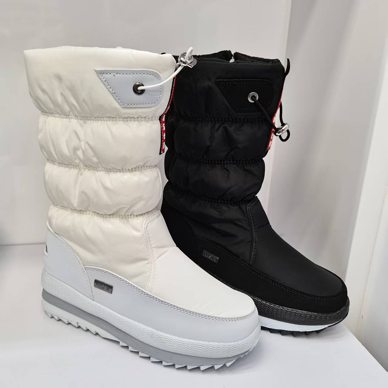 雪地靴女式大棉鞋拉链舒适保暖防水2024冬季新款snow  boots