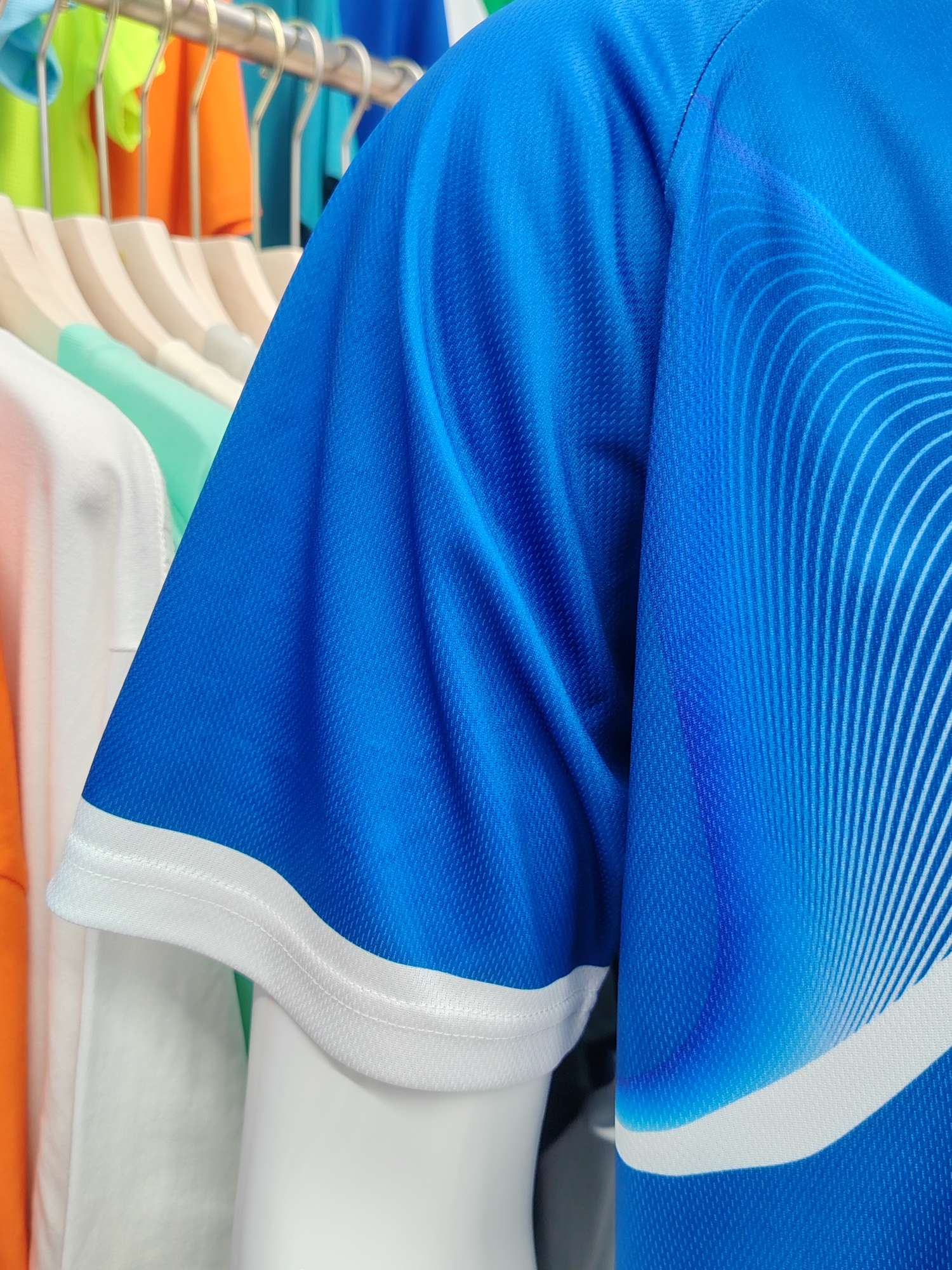 Cross-border sportswear, high-grade mesh breathable fabric, full-body printed sportswear, breathable and sweat-absorbing professional sports outdoor training sportswear, high-elasticity breathable and comfortable sportswear customization FG1612-14 detail image 8