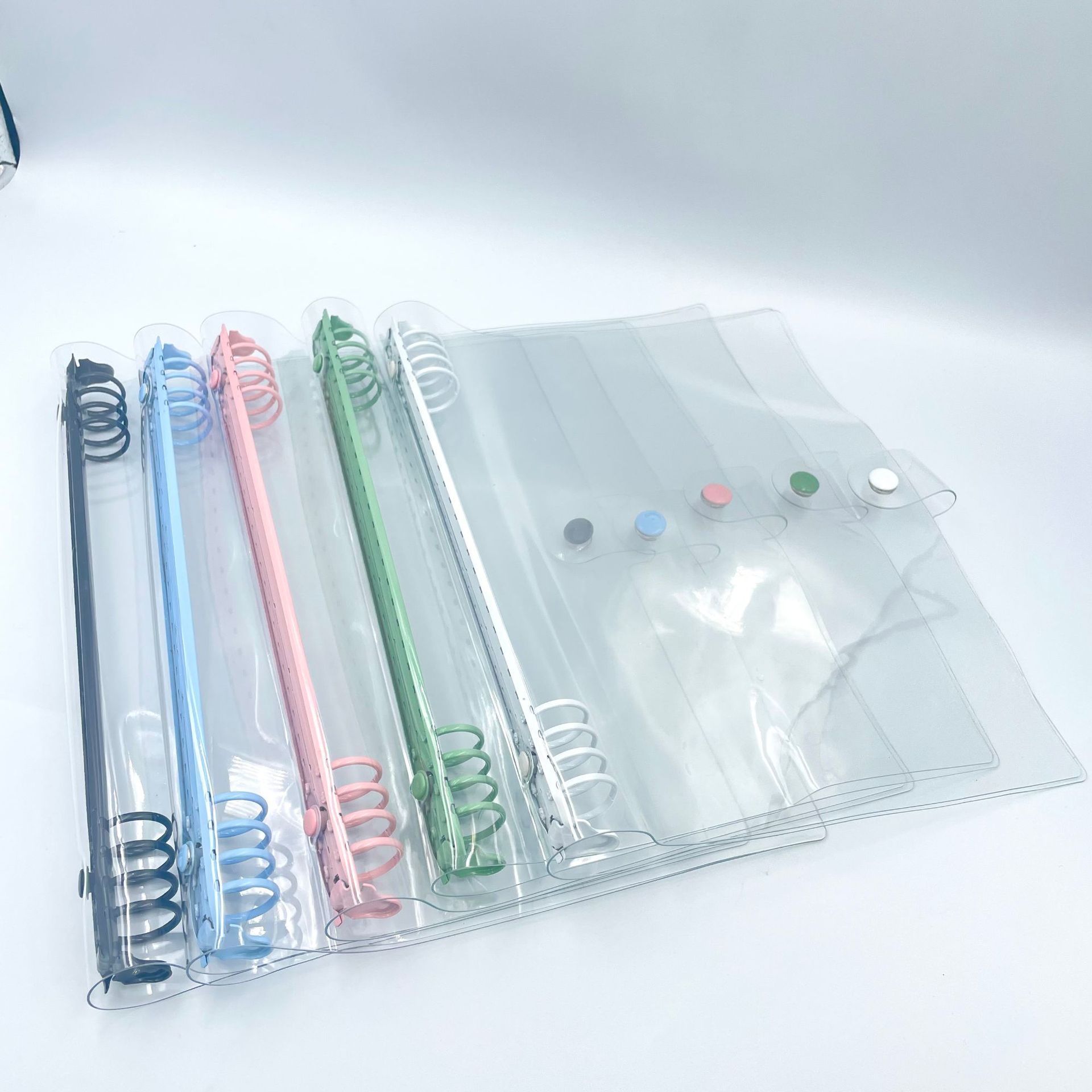 PVC transparent B5 binder planner, 8-hole binder, color binder, DIY office and study planner