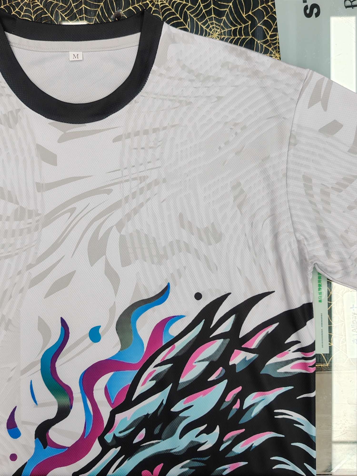 Cross-border sportswear, high-grade mesh breathable fabric, full-body printed sportswear, breathable and sweat-absorbing professional sports outdoor training sportswear, high-elasticity breathable and comfortable sportswear customization FG1612-9 detail image 9
