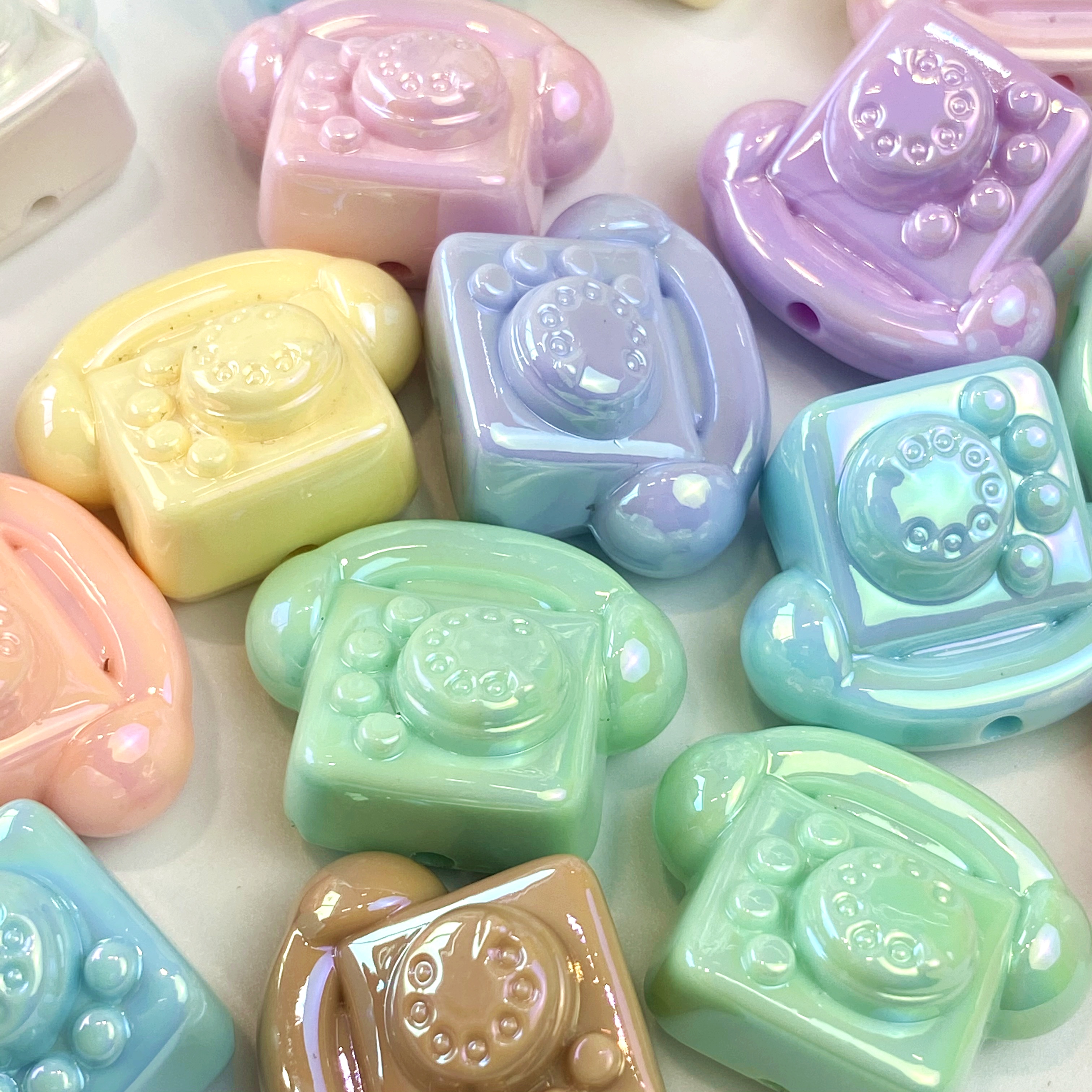 Acrylic milk series uv retro phone diy accessories, mobile phone pendant/accessory material accessories Item Picture