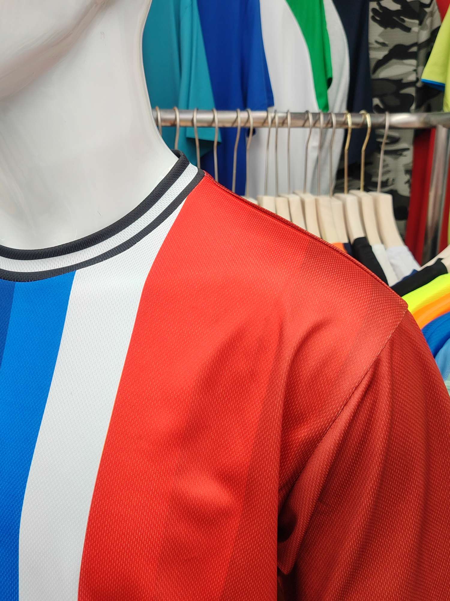 Cross-border sportswear, high-grade mesh breathable fabric, full-body printed sportswear, breathable and sweat-absorbing professional sports outdoor training sportswear, high-elasticity breathable and comfortable sportswear customization FG1612-11 detail image 7