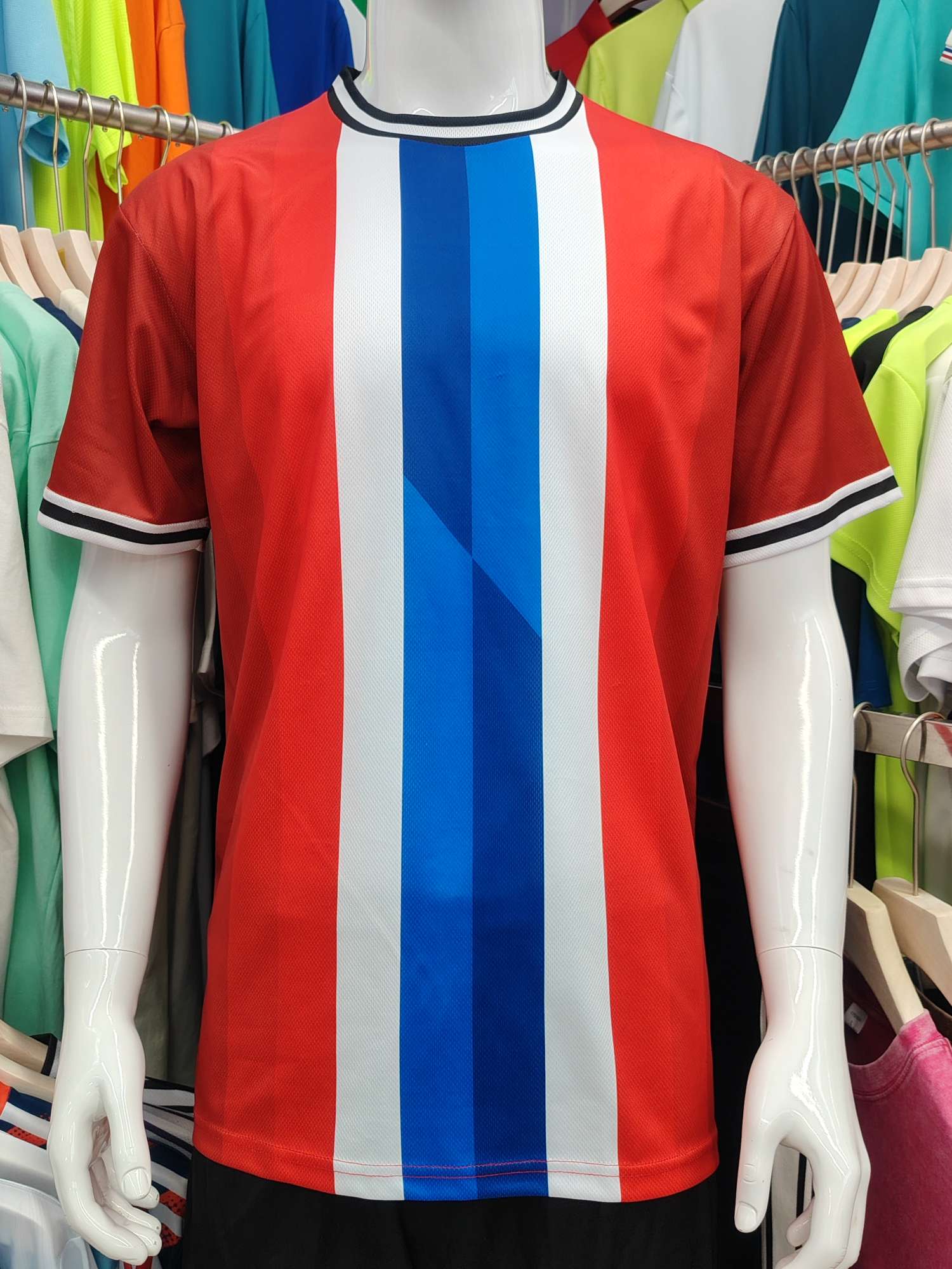 Cross-border sportswear, high-grade mesh breathable fabric, full-body printed sportswear, breathable and sweat-absorbing professional sports outdoor training sportswear, high-elasticity breathable and comfortable sportswear customization FG1612-11 detail image 5