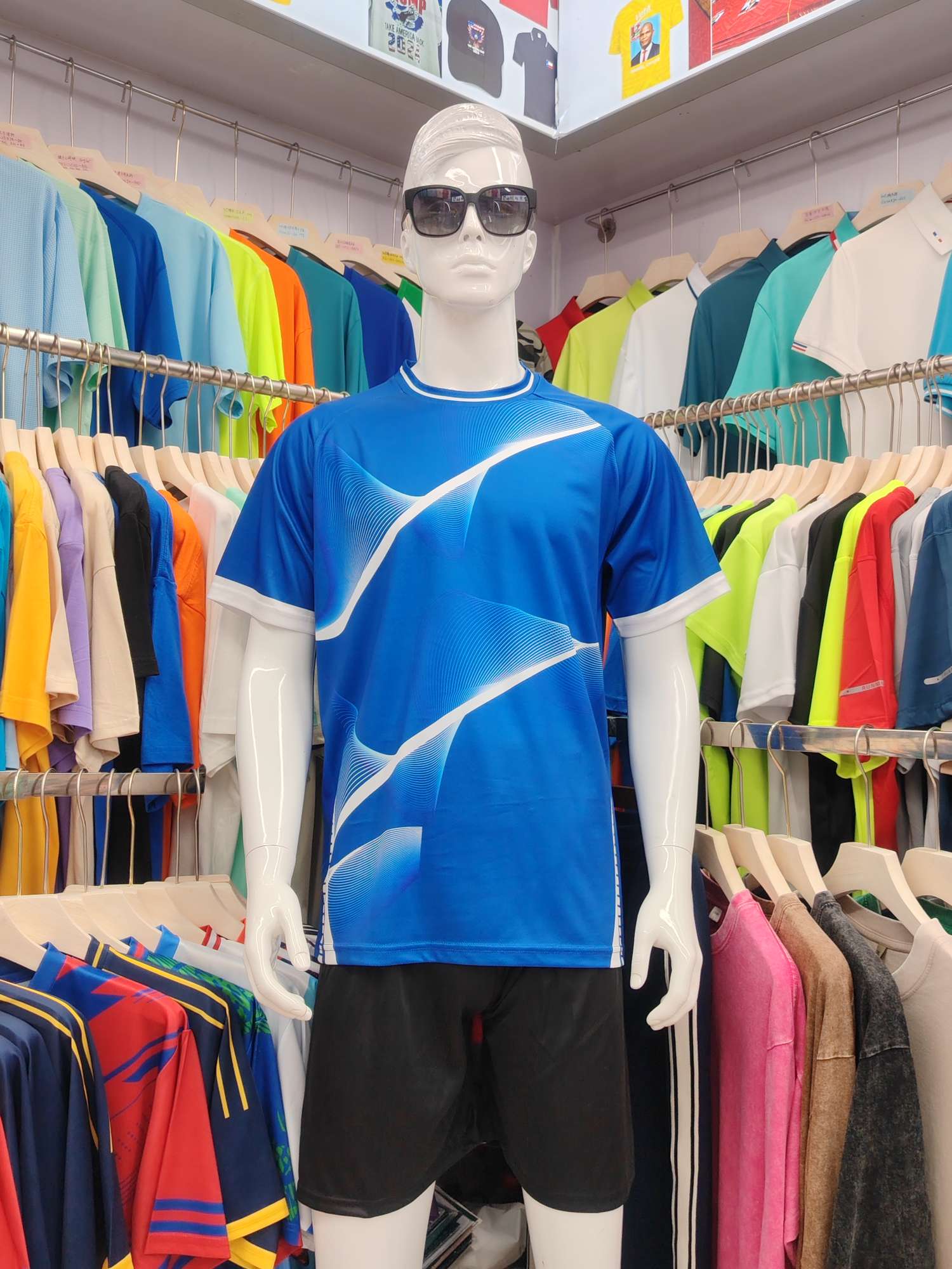 Cross-border sportswear, high-grade mesh breathable fabric, full-body printed sportswear, breathable and sweat-absorbing professional sports outdoor training sportswear, high-elasticity breathable and comfortable sportswear customization FG1612-14 detail image 1