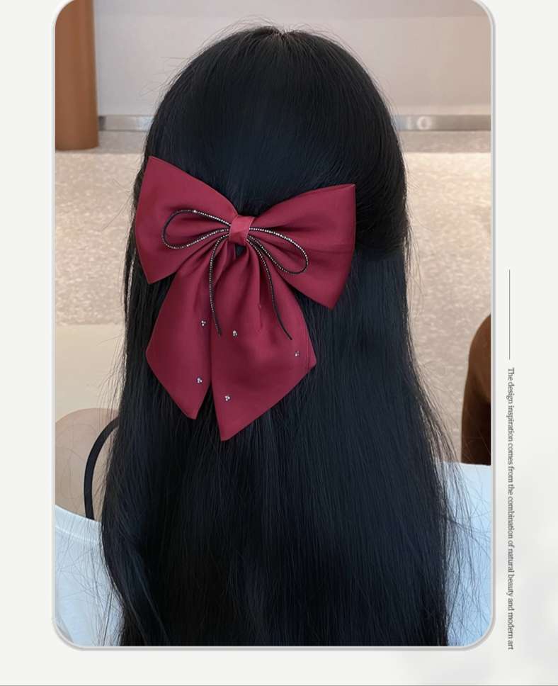 大号网红蝴蝶结发夹精致发夹 头饰可爱饰品发饰安全无伤发质轻便易戴
