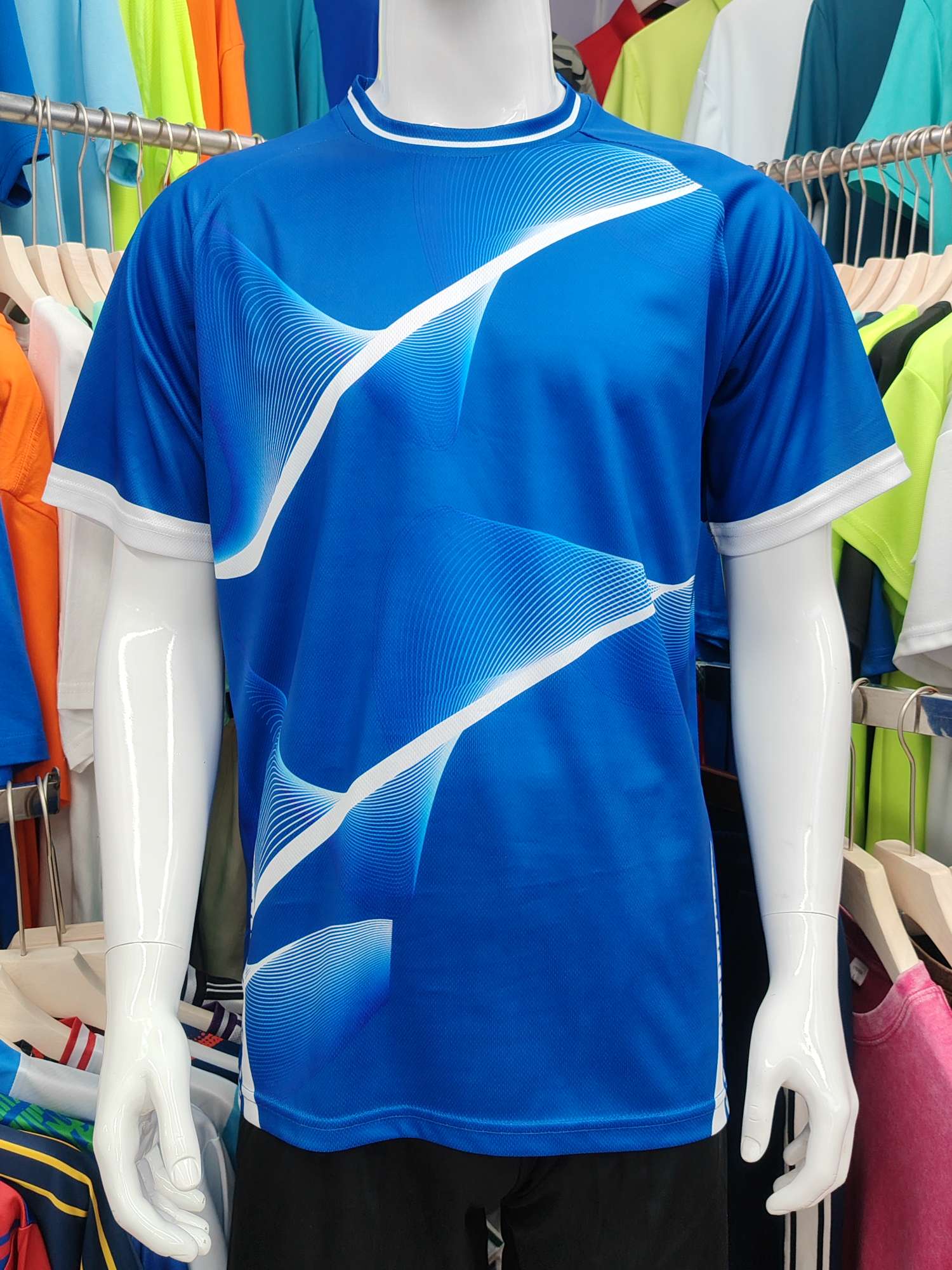 Cross-border sportswear, high-grade mesh breathable fabric, full-body printed sportswear, breathable and sweat-absorbing professional sports outdoor training sportswear, high-elasticity breathable and comfortable sportswear customization FG1612-14 detail image 5