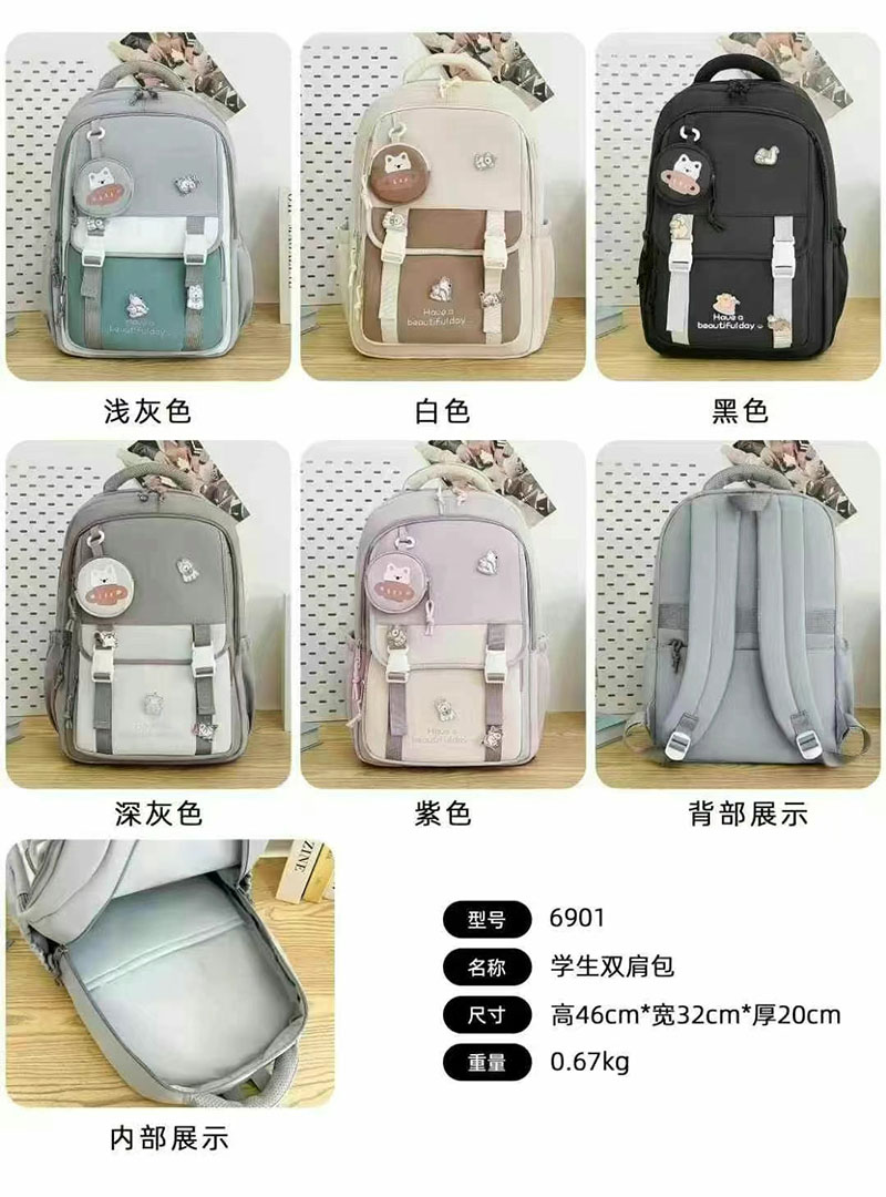 The casual backpacks for male and female junior high school students are lightweight. The casual backpacks for college, senior high school, junior high school and primary school students are waterproof. The student schoolbags are trendy and cool Application Scenario