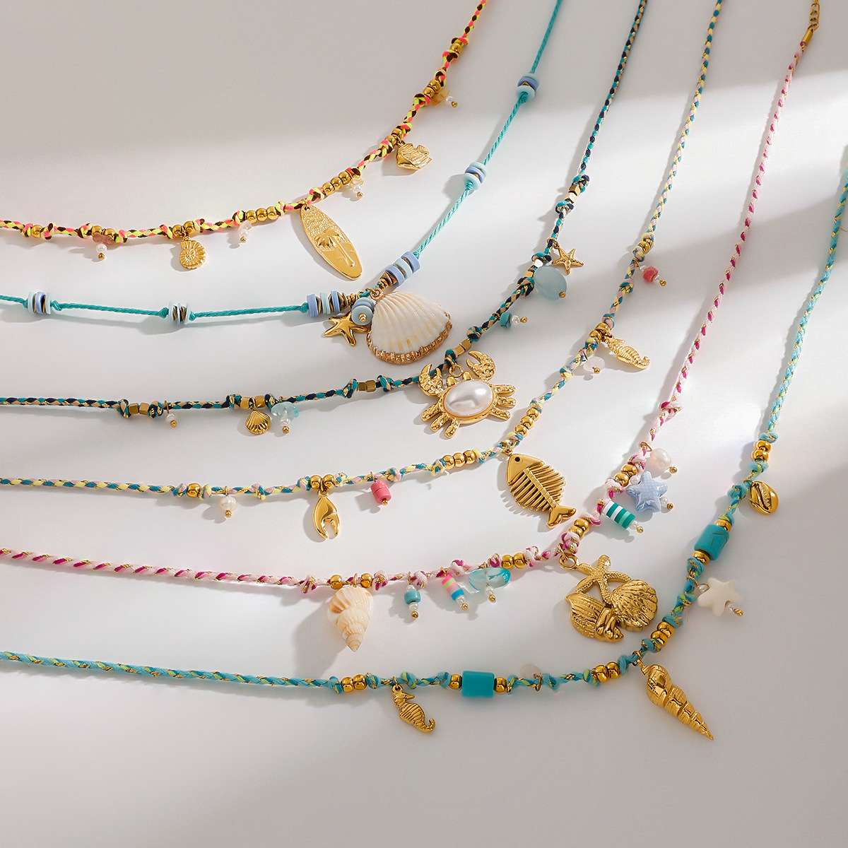 Titanium steel jewelry, necklaces, necklaces, ocean series, high-end jewelry, ladies' necklaces, shining luster, unique design details Picture