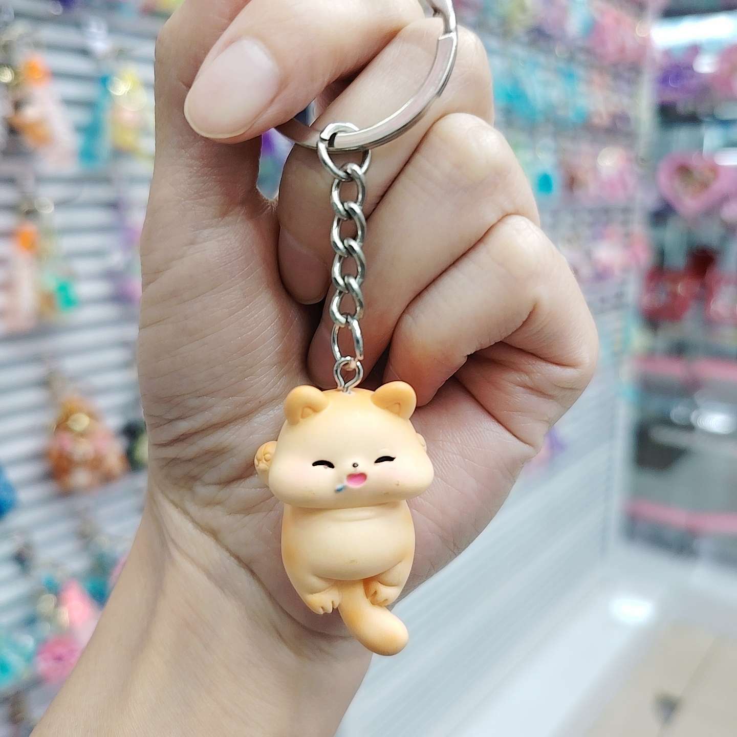 可爱猫咪钥匙扣男女潮流汽车熊猫钥匙链精致情侣书包挂件详情图2