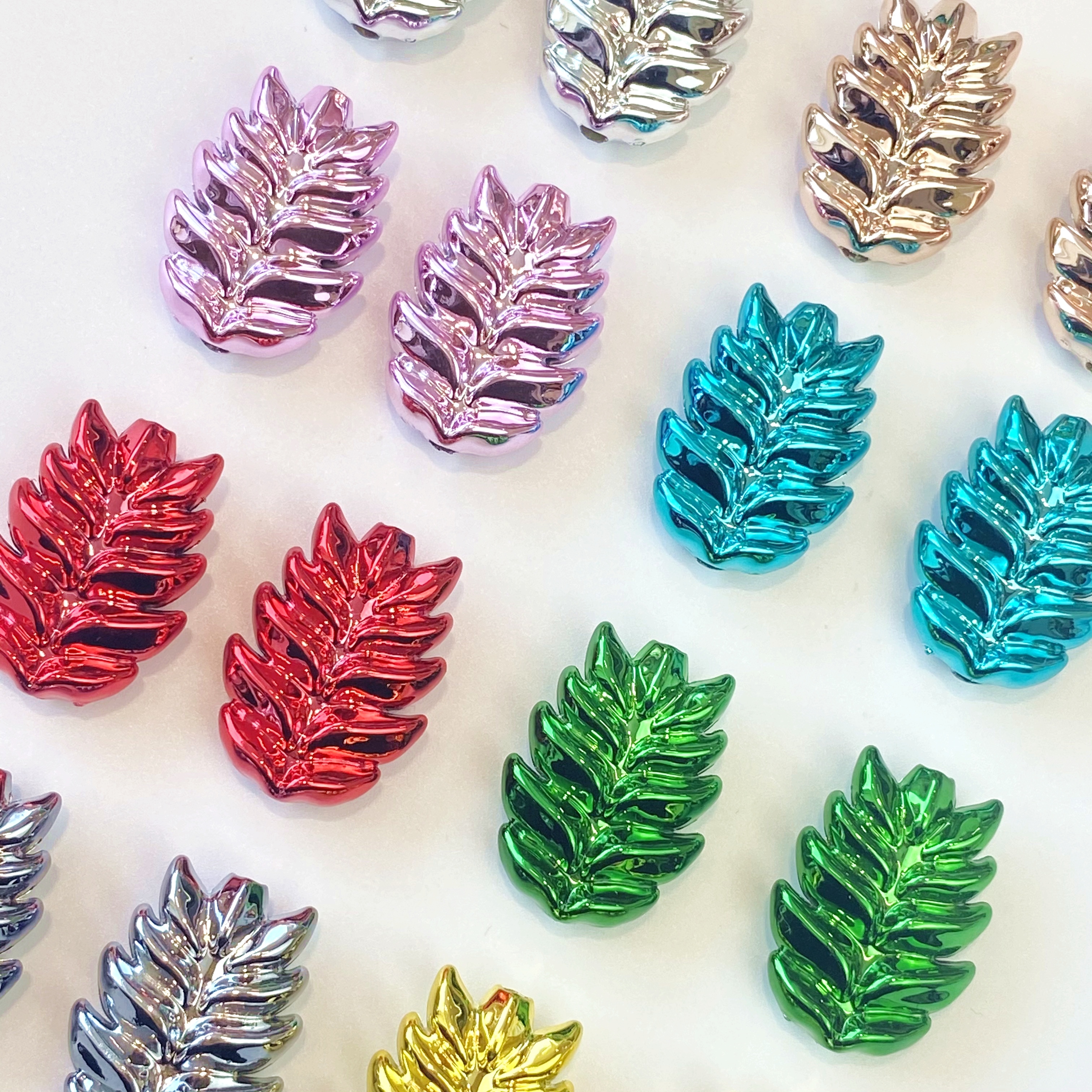 Acrylic uv electroplated metal metal wheat ears diy mobile phone chain/mobile phone pendant accessory material details Picture